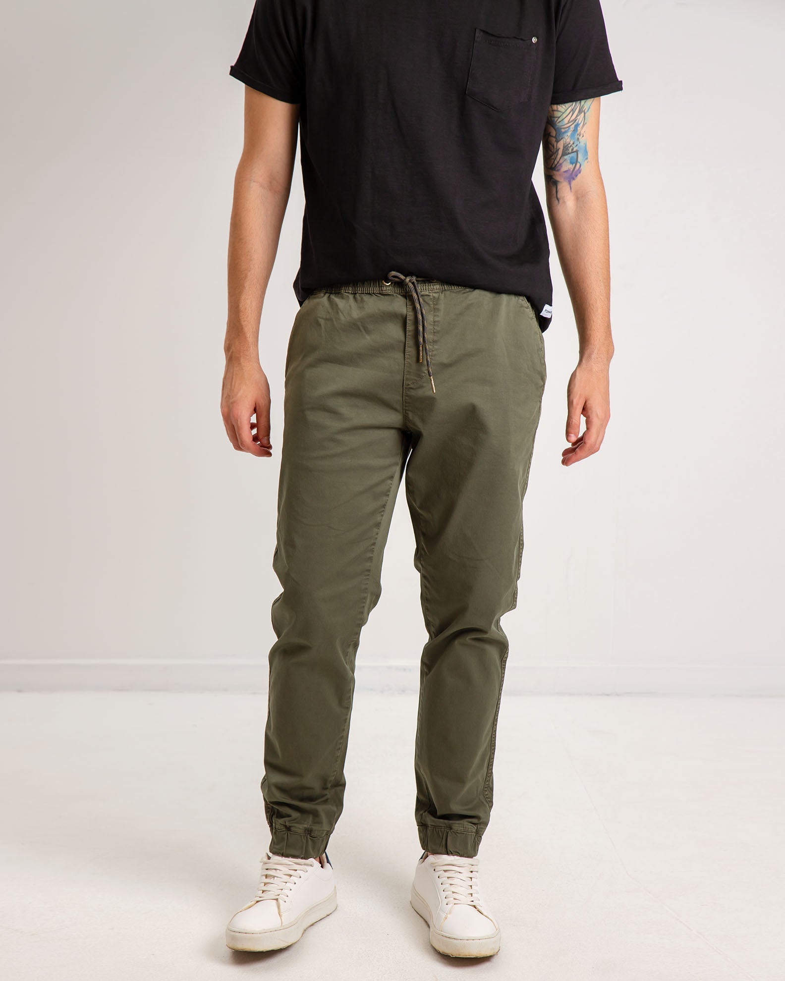 Men's elasticated trousers-Forest Night