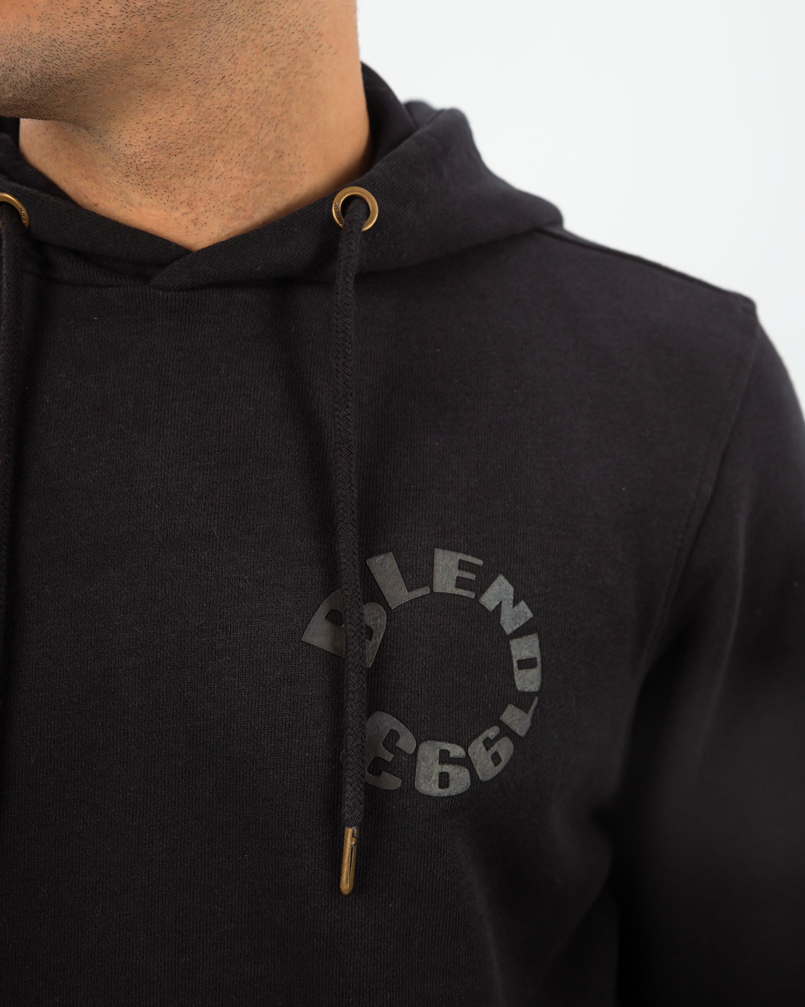 Men's Hoodie With Print-Black