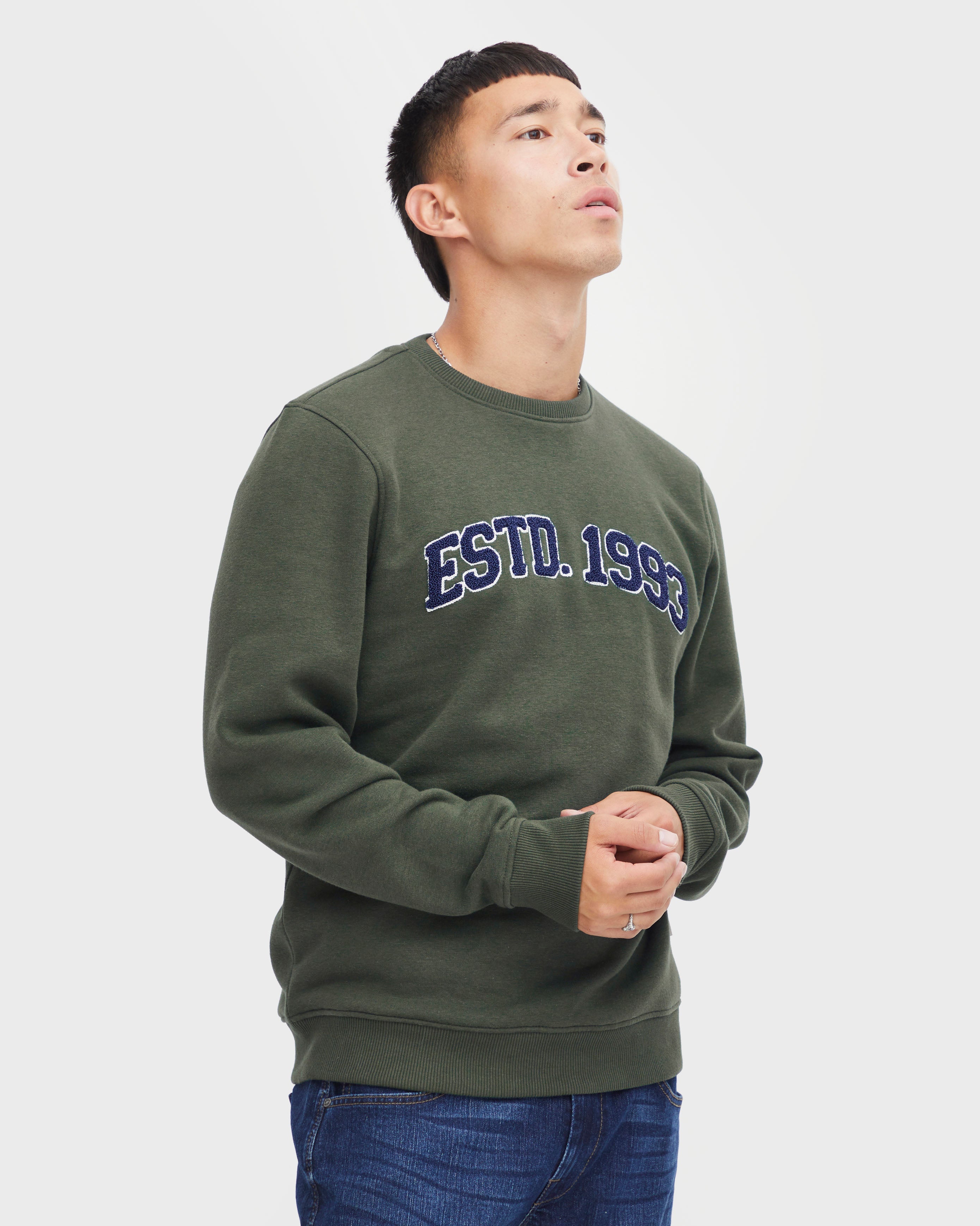 Men's Printed Sweatshirt - Deep Forest