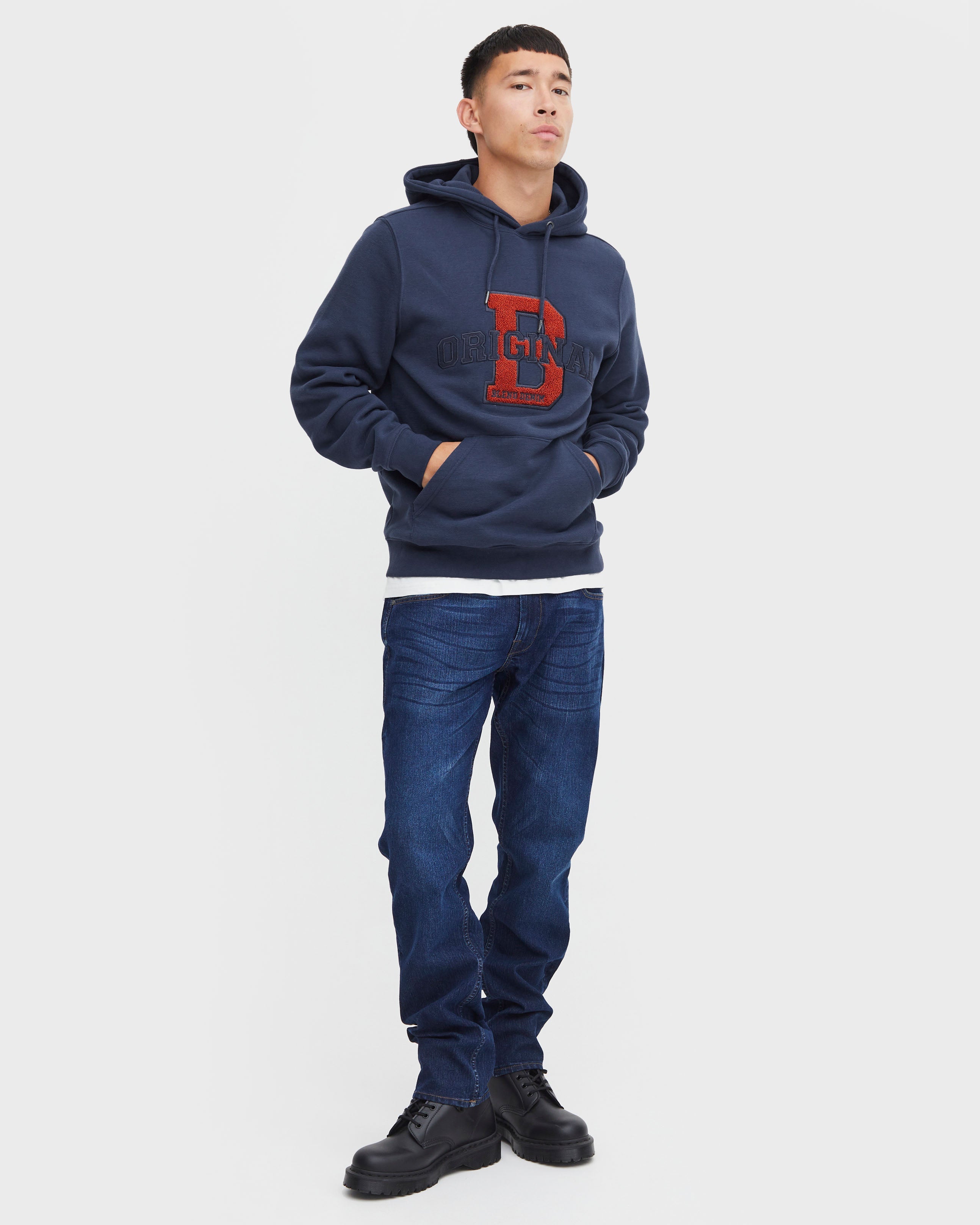 Men's Printed Hoodie - Dress Blues