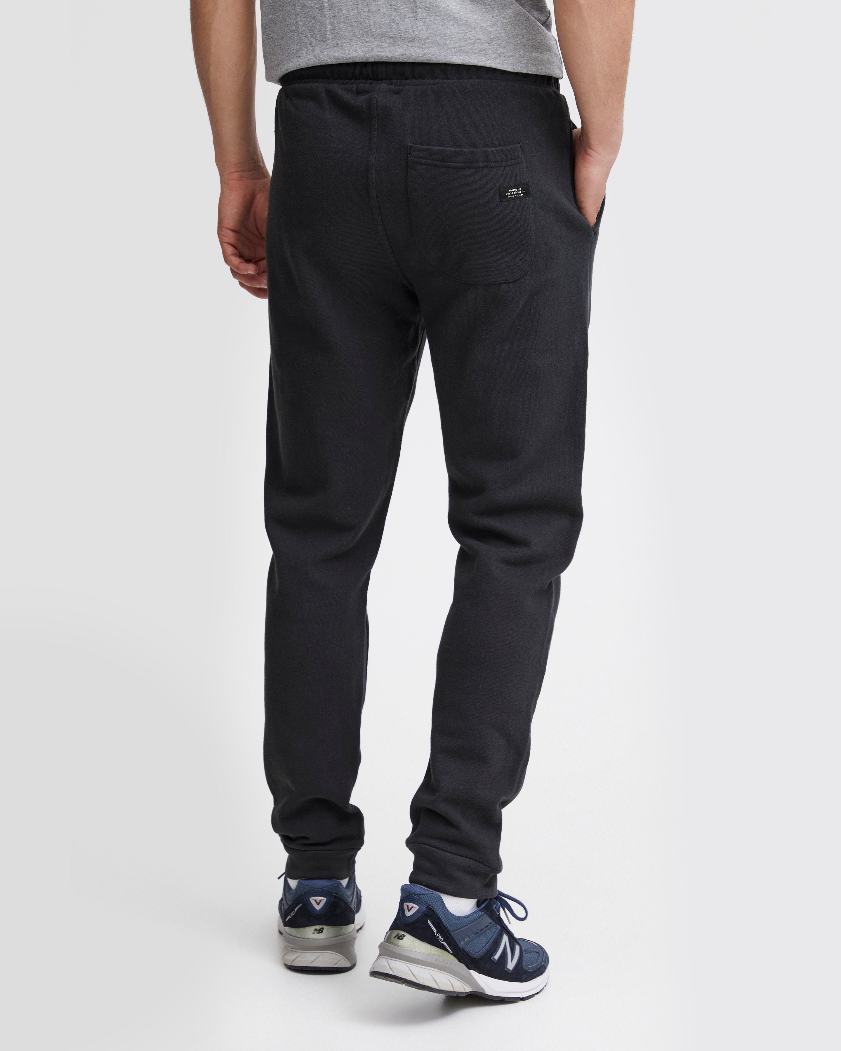 Men's Sweatpants with Elastic Hem-Black