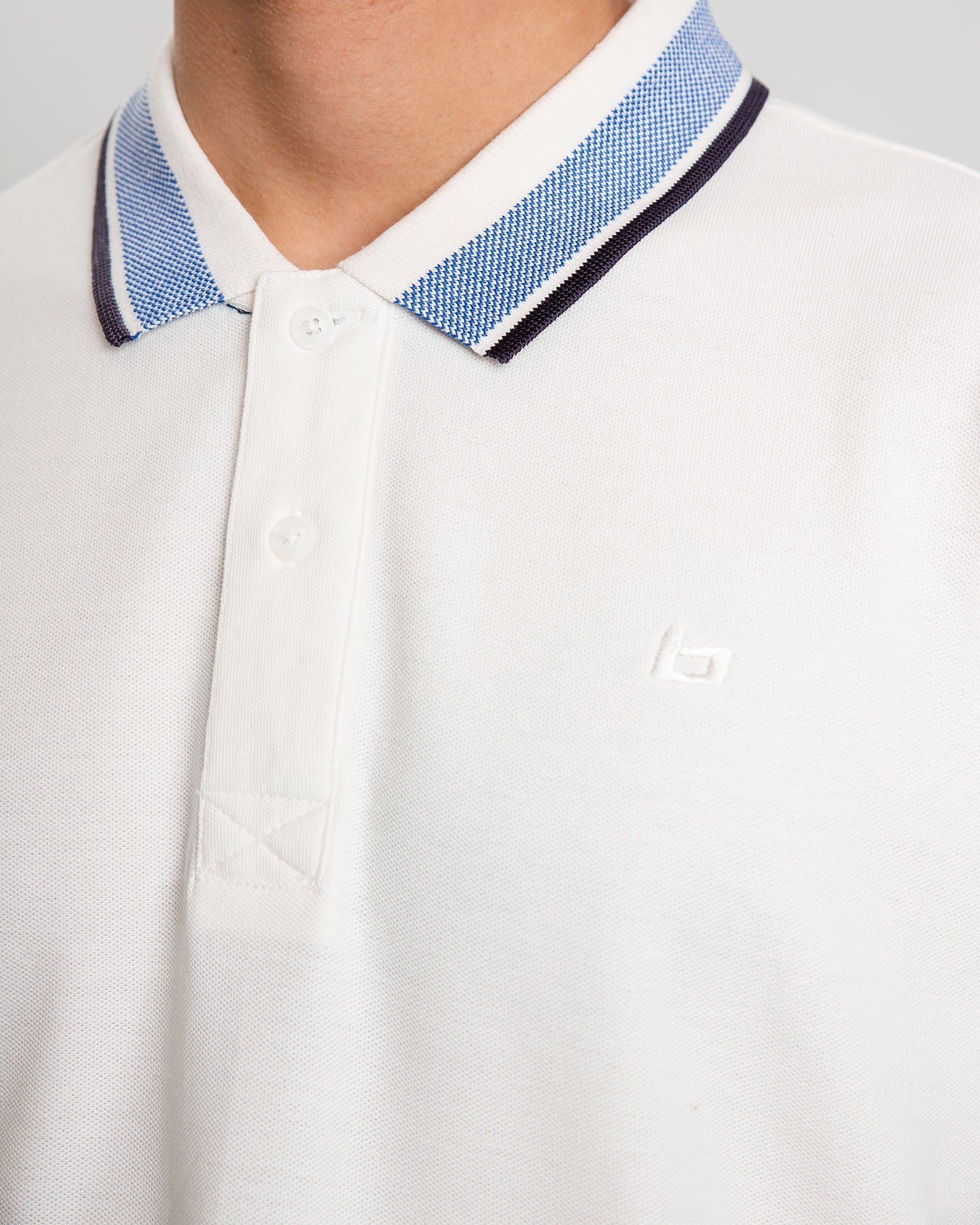 Men's Polo Shirt with Collar-Snow White