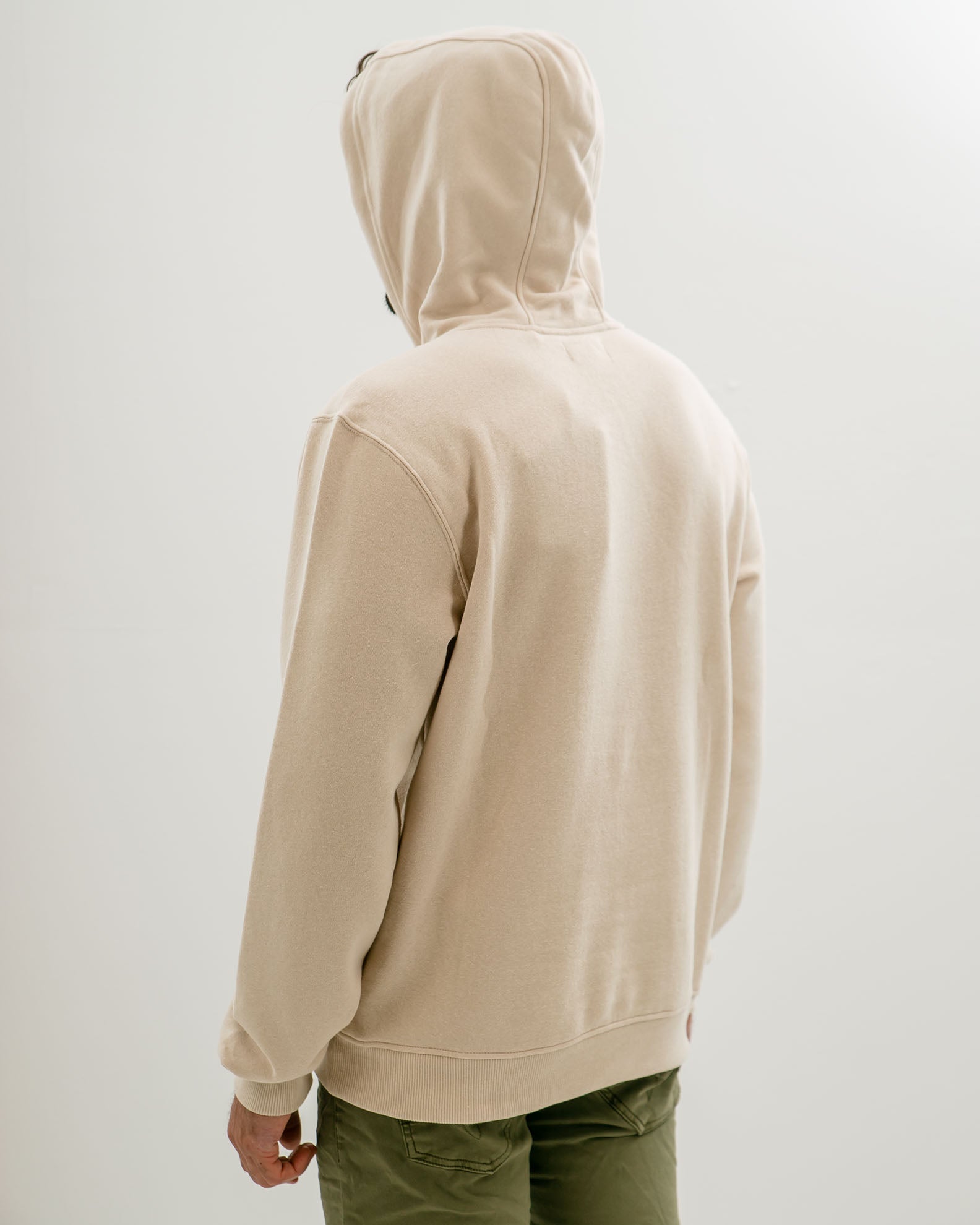 Men's Printed Hoodie-Oyster Gray