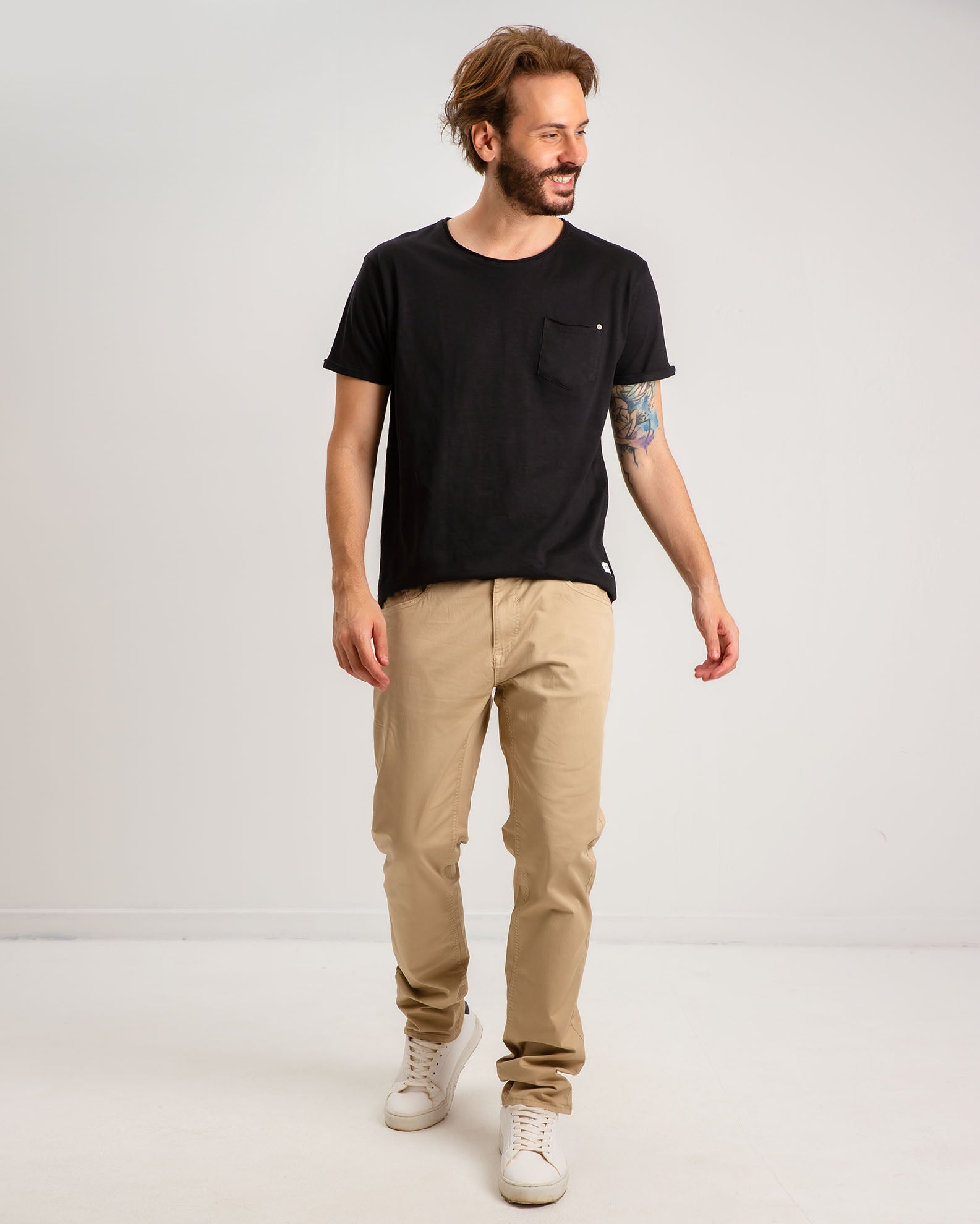 Men's chino-crockery trousers