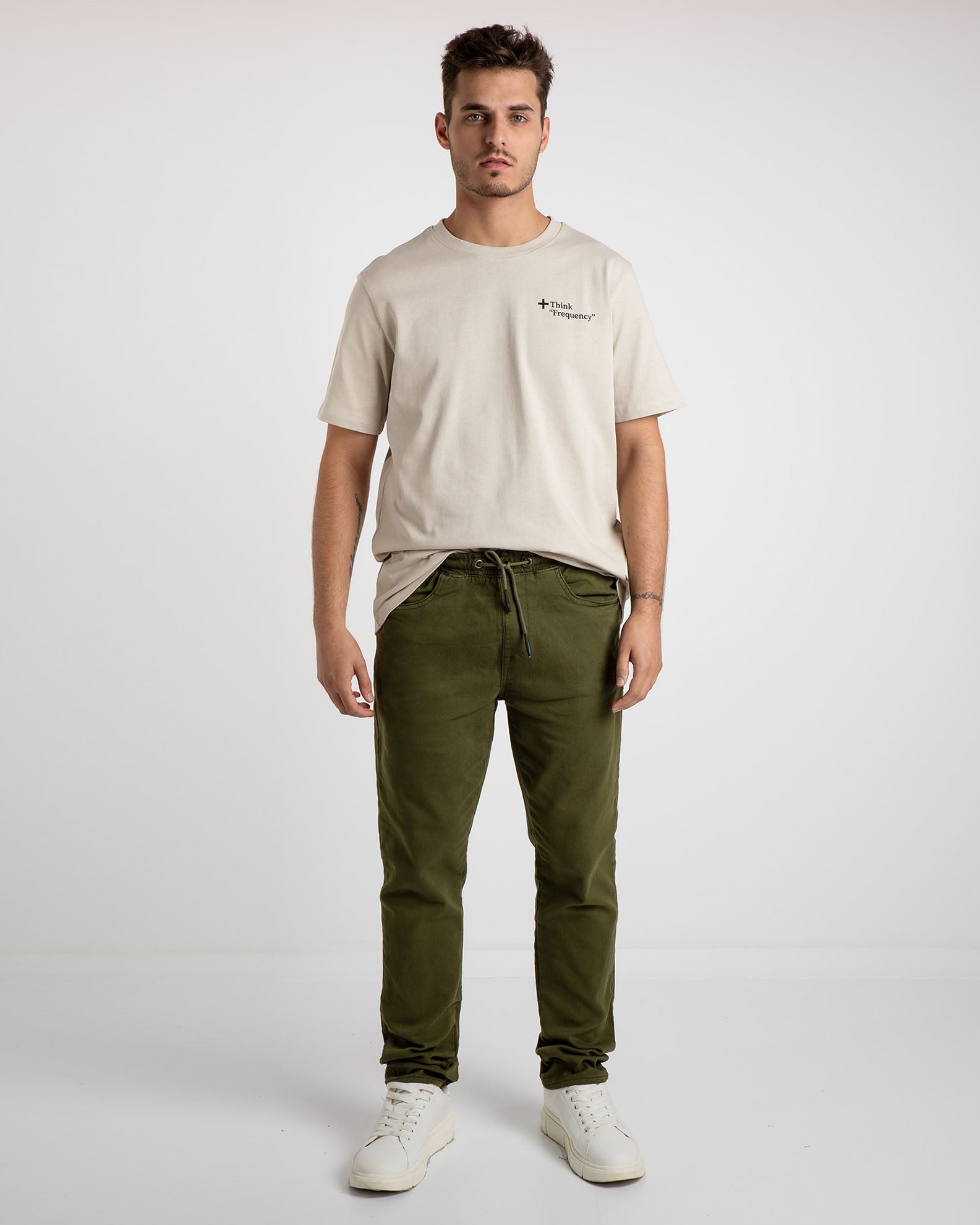 Forest Night men's trousers with elastic waist