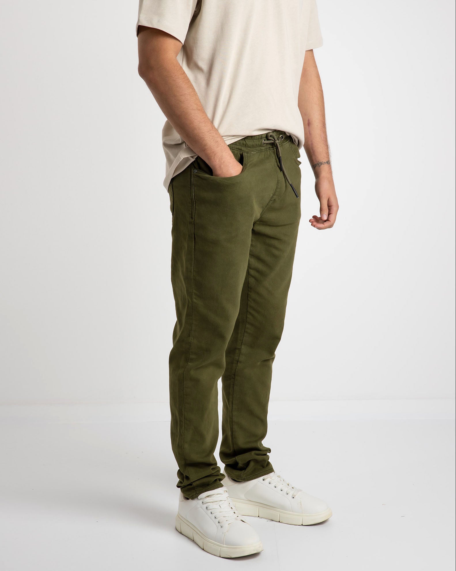 Forest Night men's trousers with elastic waist