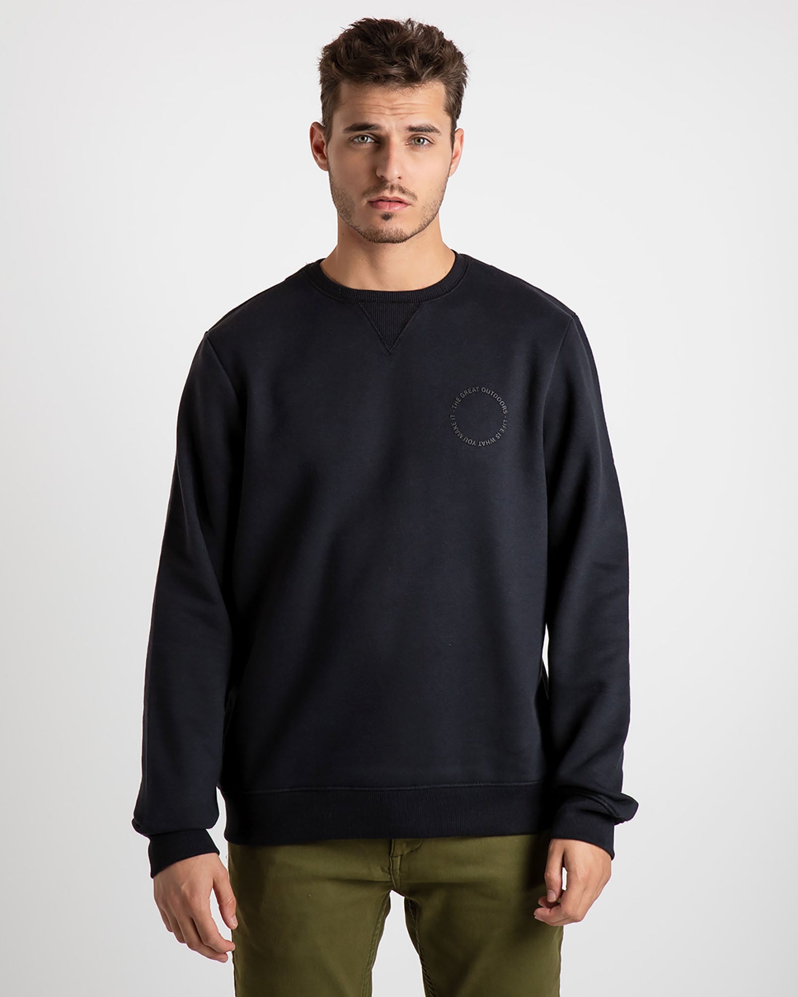 Men's Patterned Sweatshirt-195920_Pineneedle