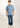 Ανδρικό t-shirt oversized με τύπωμα-FADED DENIM