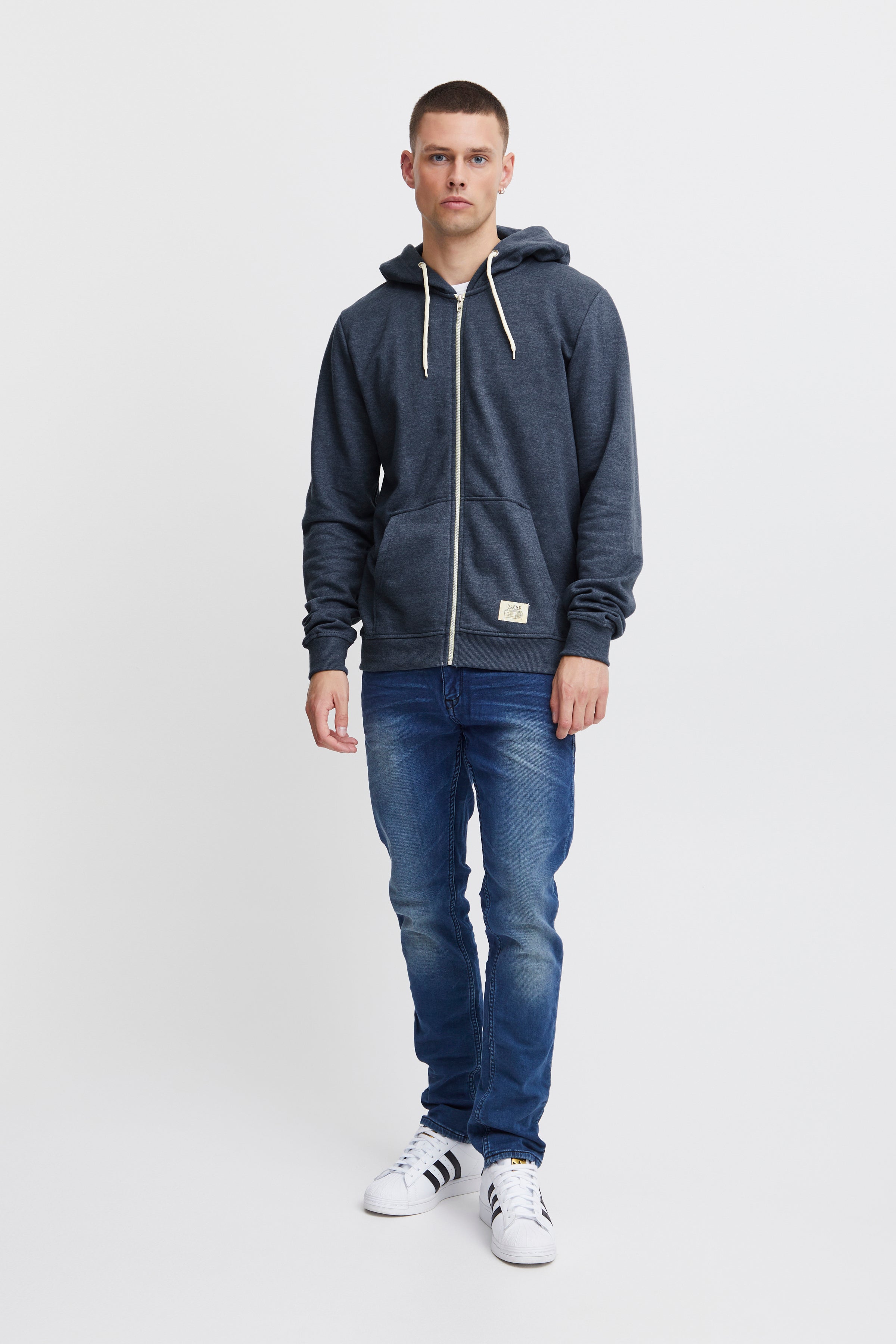 Men's Zip Up Hoodie - Ensign blue