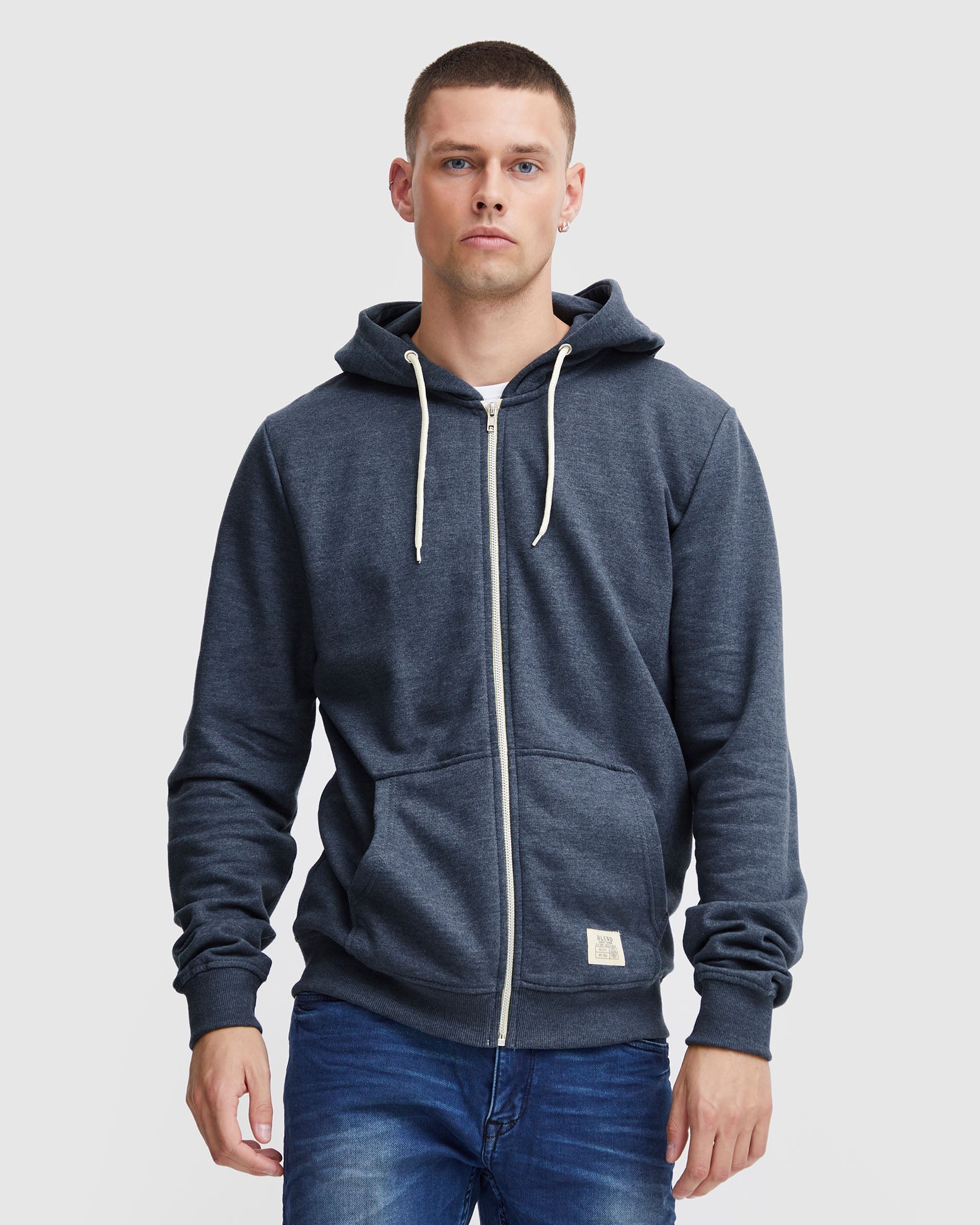 Men's Zip Up Hoodie - Ensign blue