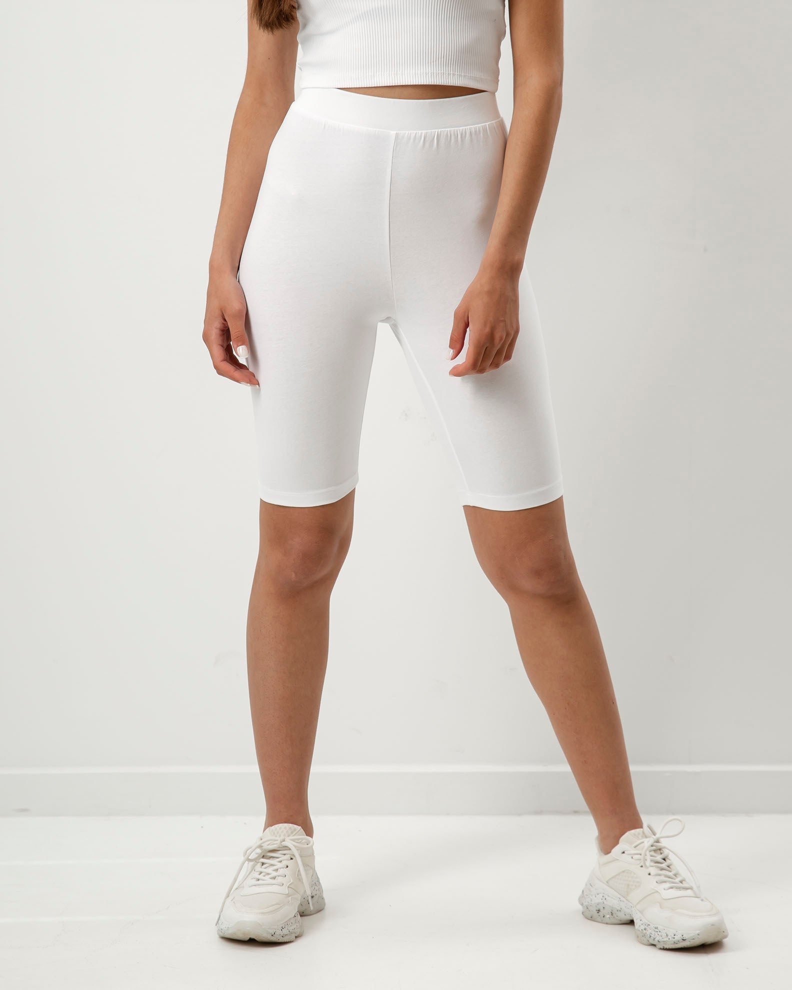 Cycling tights seamless 'Biker'-white