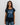 Women's 'Le44nita' Print Short Sleeve Blouse-navy
