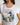 Women's short-sleeved blouse with 'Ro44wina' print-white
