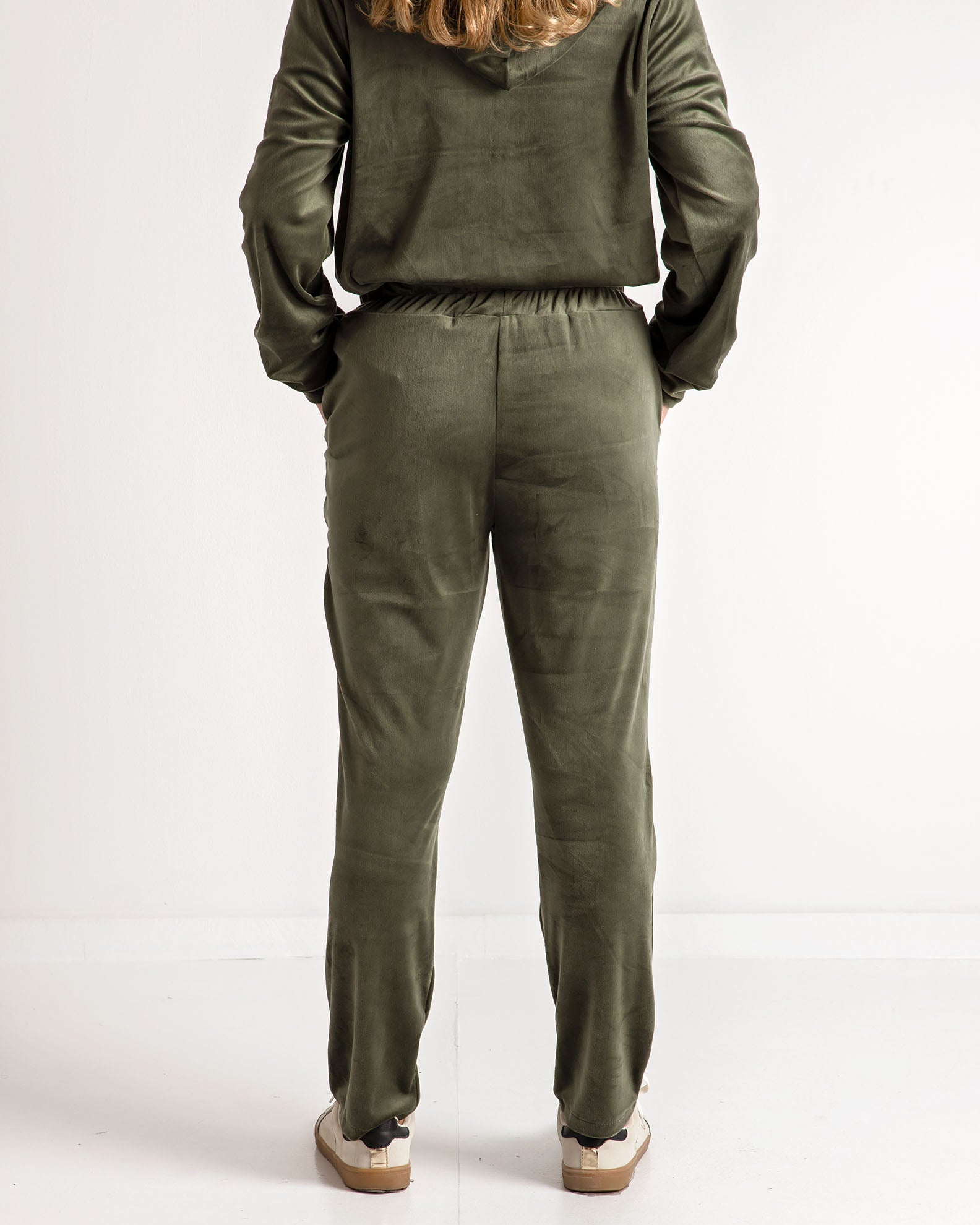 Women's velor pants 'Al44va'-khaki