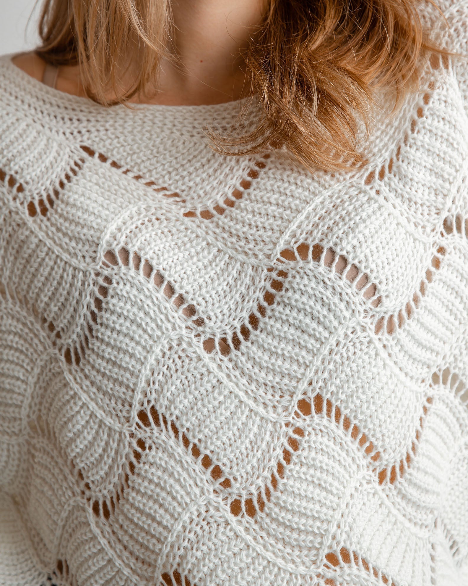 Women's Knitted Blouse 'Ma44lin'-cream