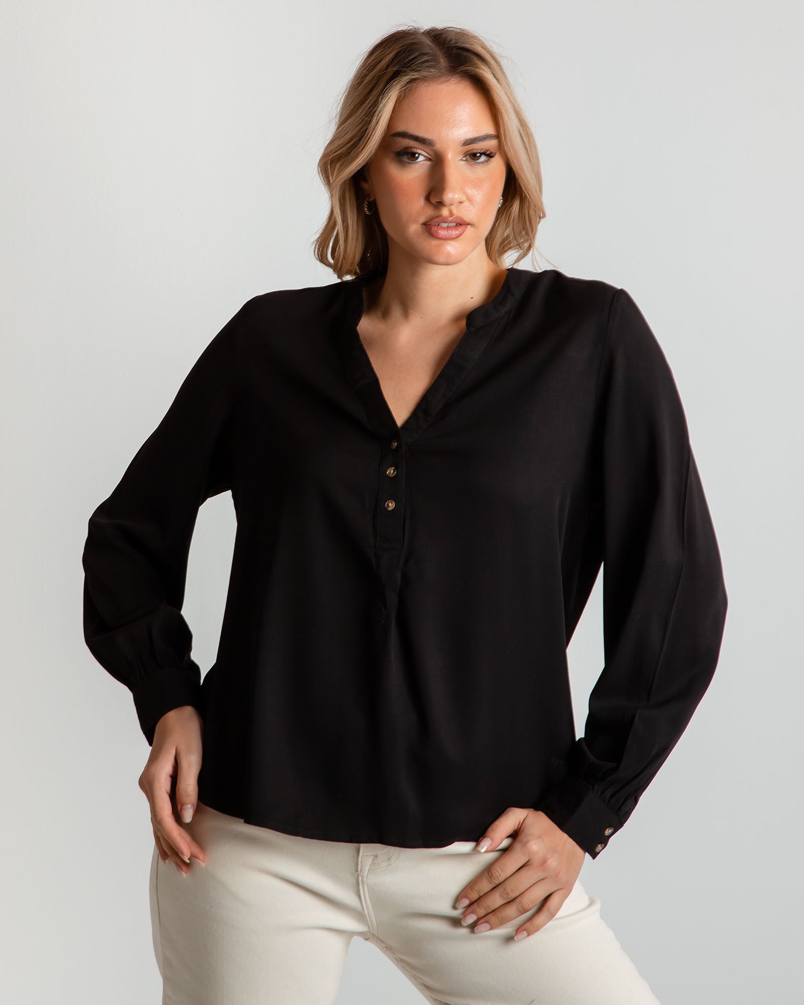 Women's Blouse-Shirt 'En44na'-black