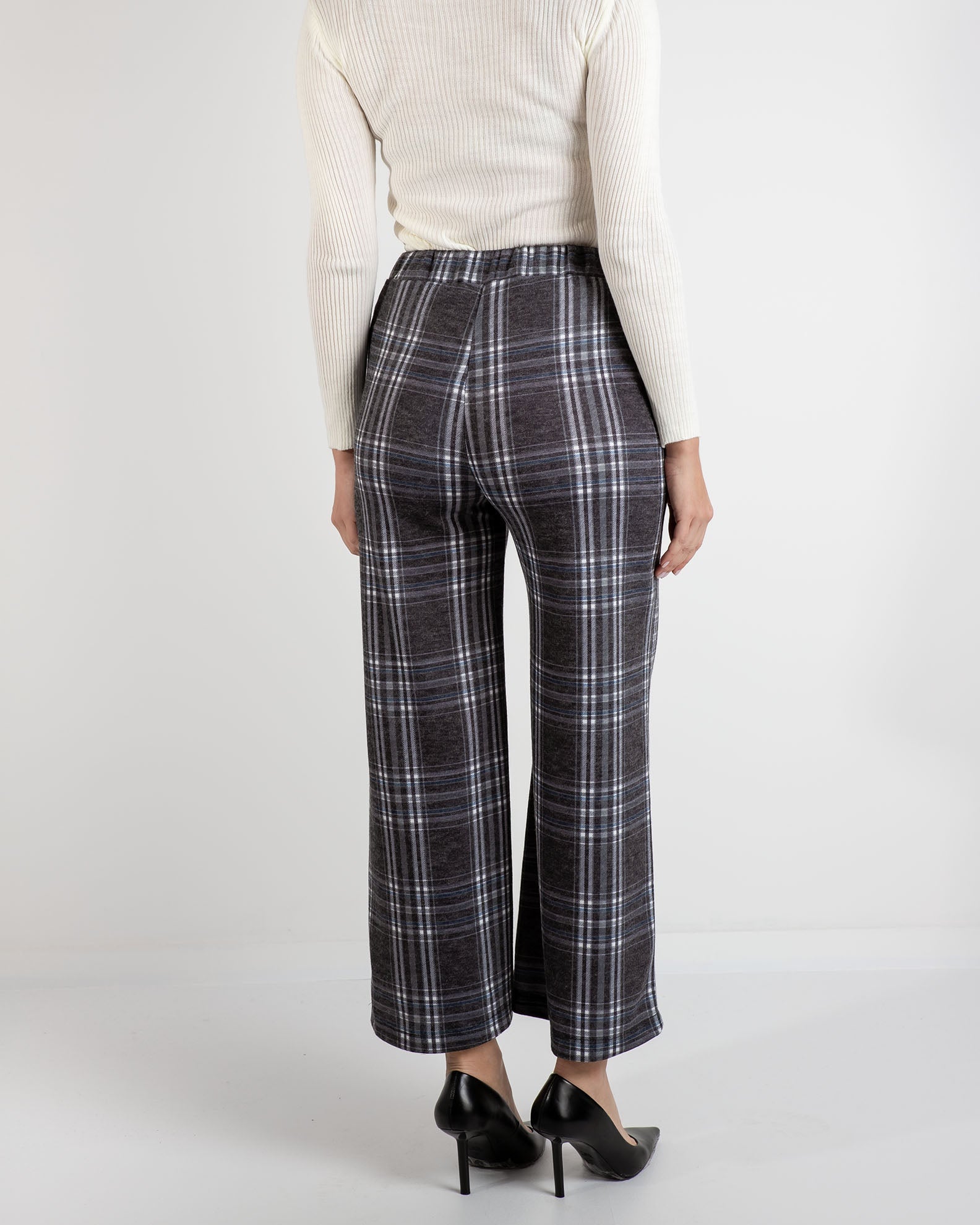 Women's plaid pants 'Ar44lia'-grey check