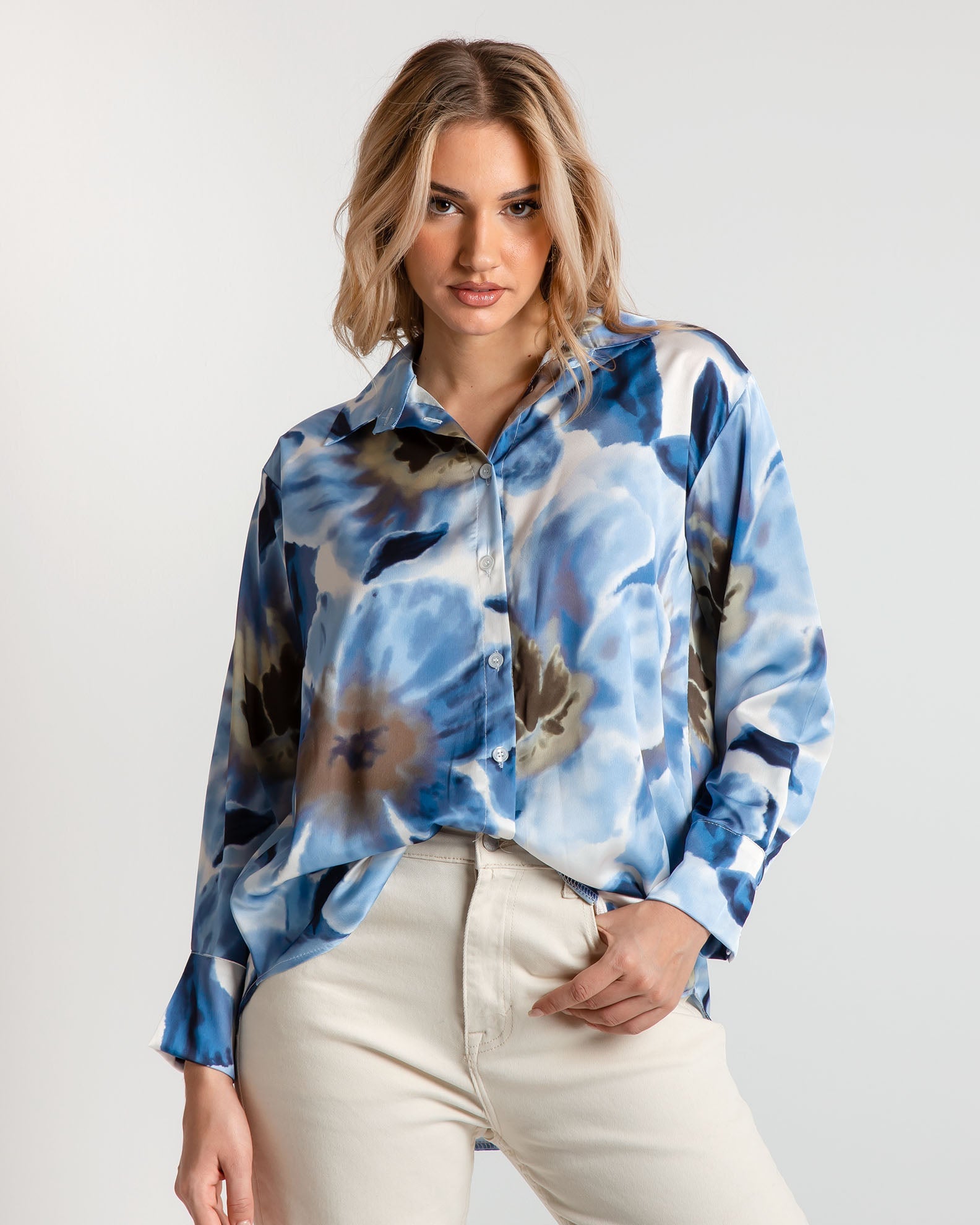 Women's printed shirt 'Ro44lima'-blue div