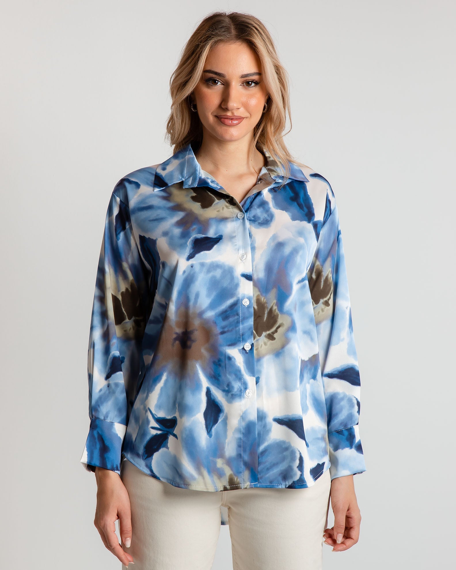 Women's printed shirt 'Ro44lima'-blue div