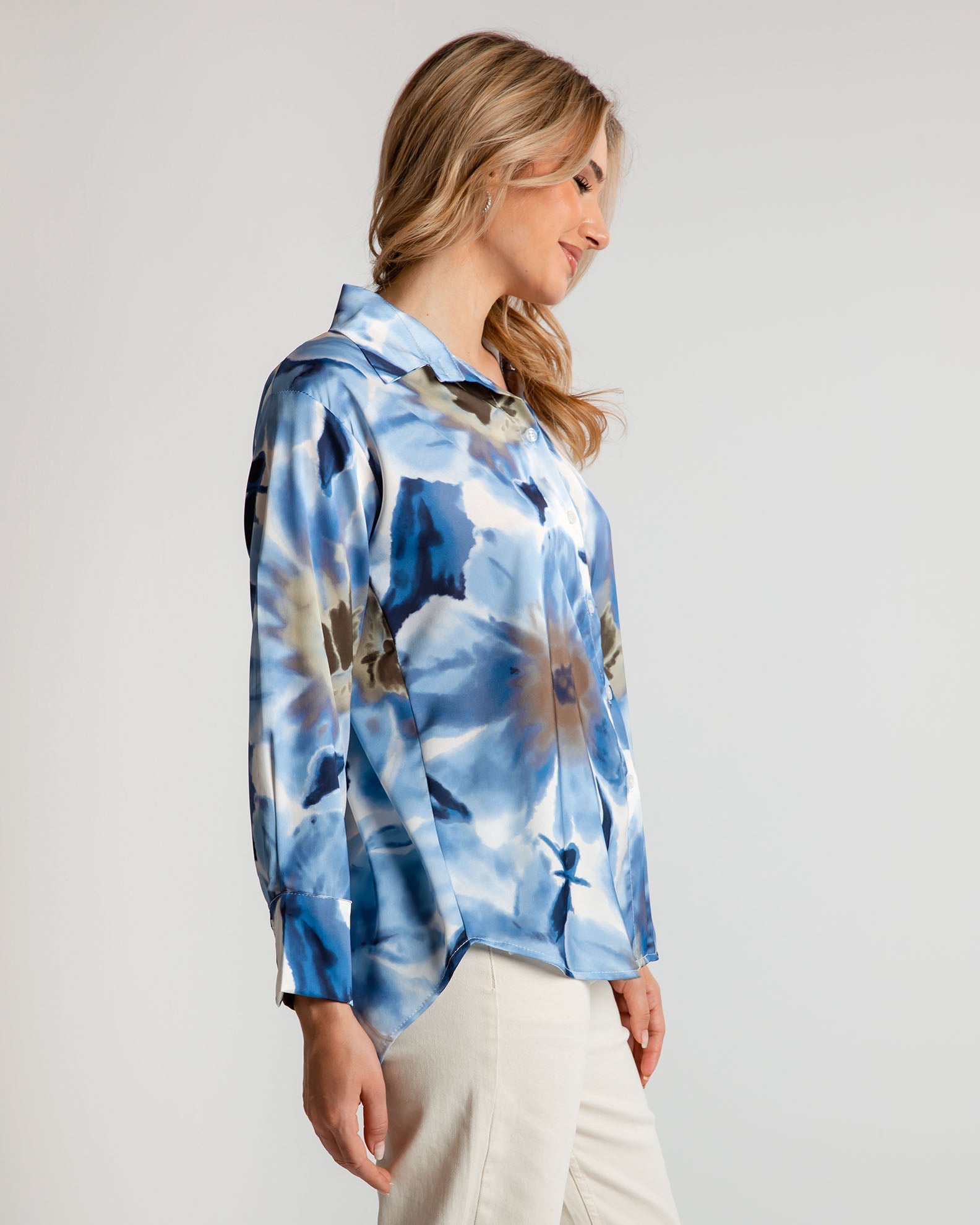 Women's printed shirt 'Ro44lima'-blue div