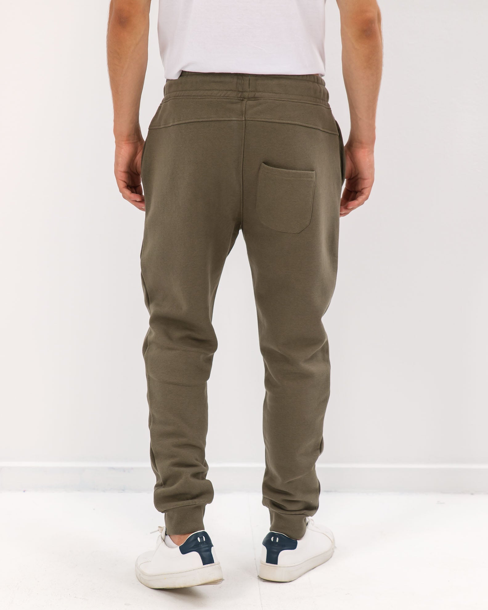 'Sammuel' Elastic Hem Sweatpants for Men-khaki