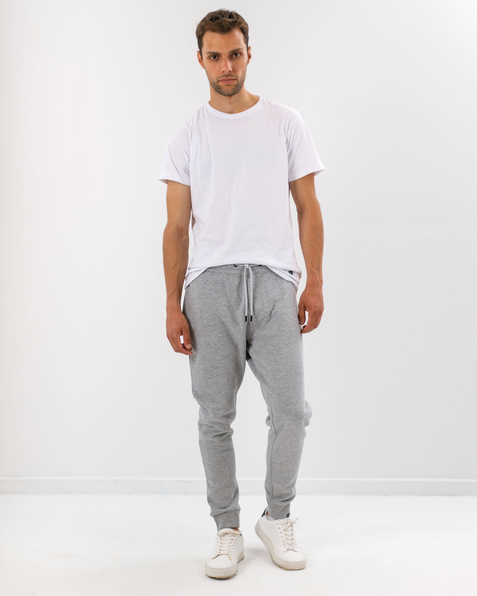 Men's Sweatpants with Elastic Hem 'Sammuel'-lgrey