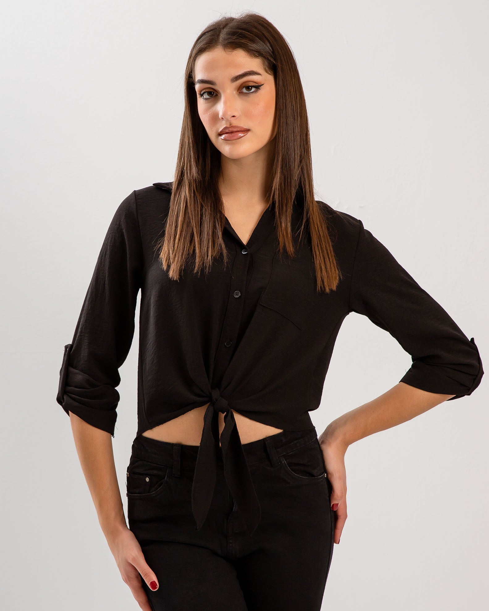 Women's Shirt 3/4 P 'Ti44lea'-black