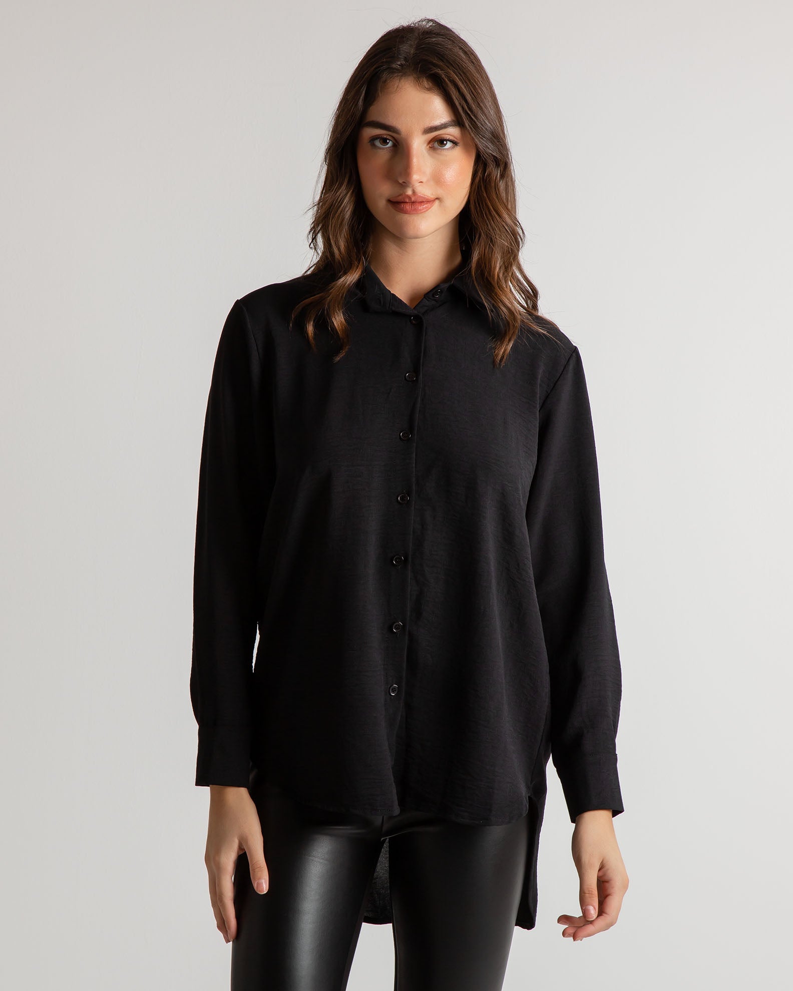 Women's 'Go44ya' waffle shirt-black