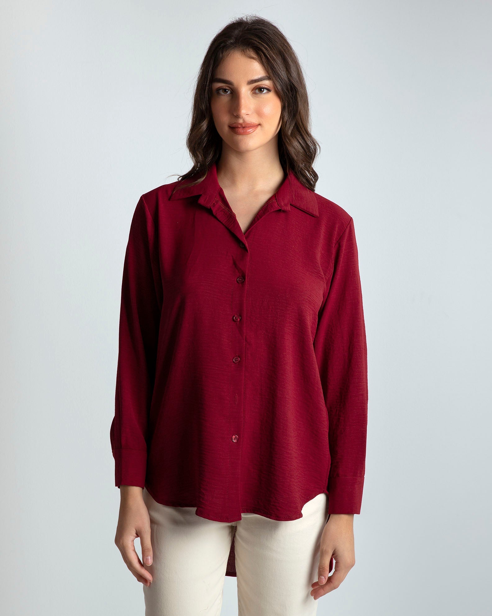 Women's 'Go44ya' waffle shirt - bordeaux