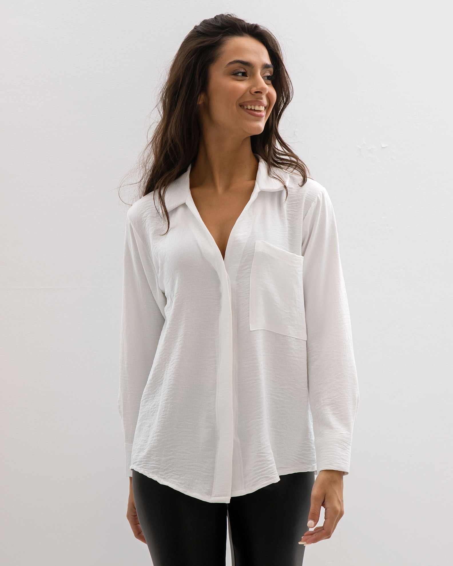 Women's Oversize Shirt 'Ta44bi'-OFFWHITE