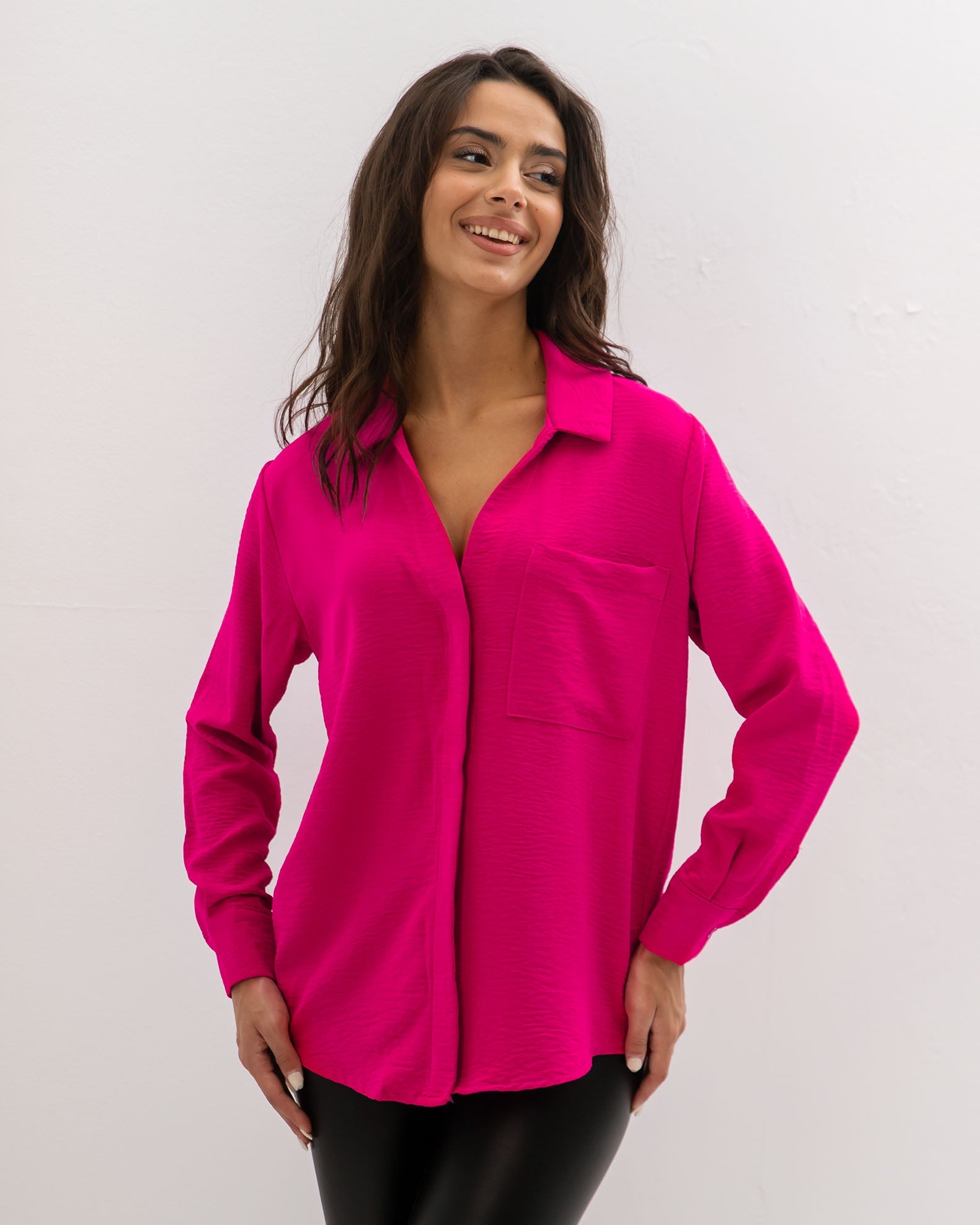 Women's Oversize Shirt 'Ta44bi'-pink berry