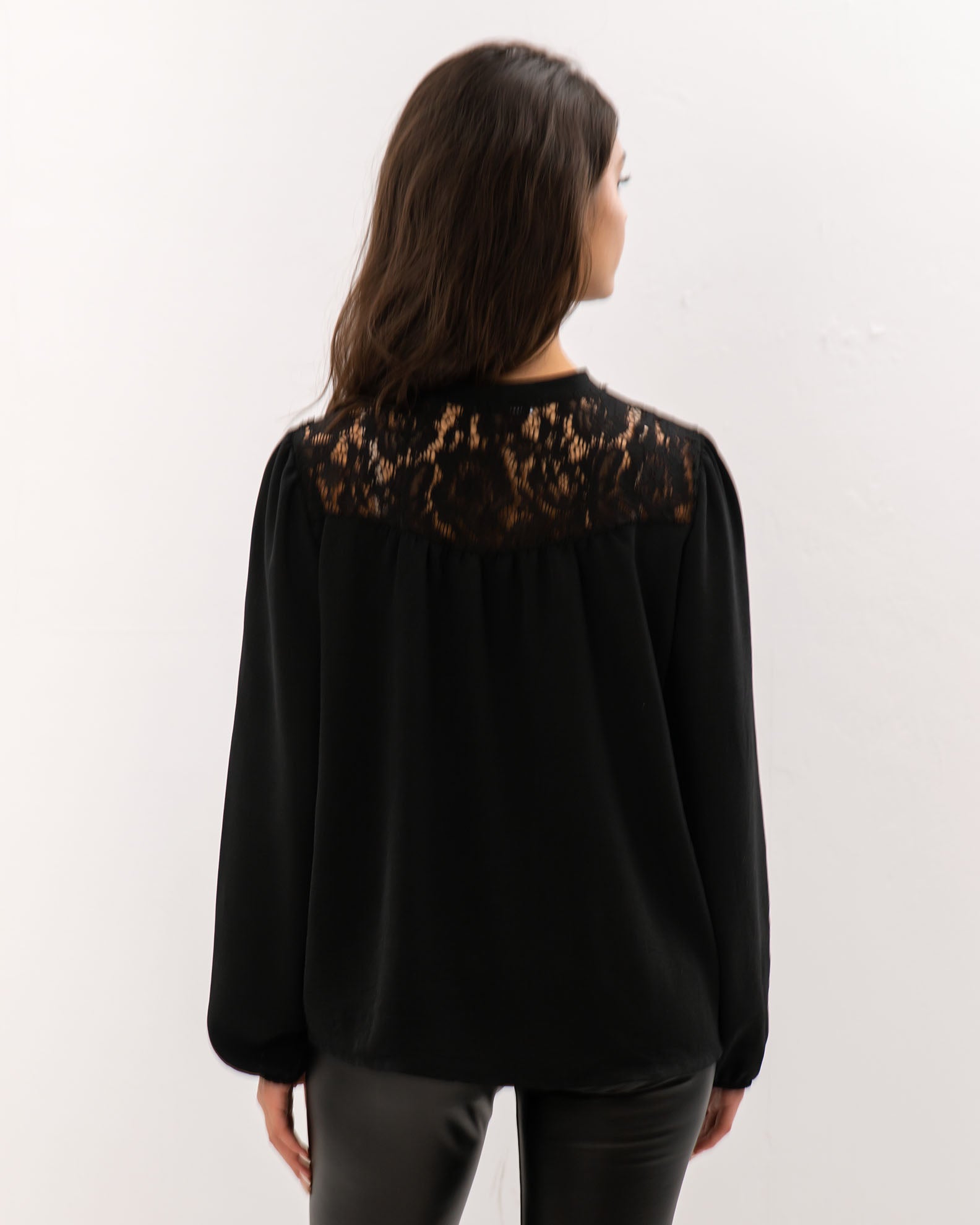 Women's Shirt with Pattern 'El44la'-black