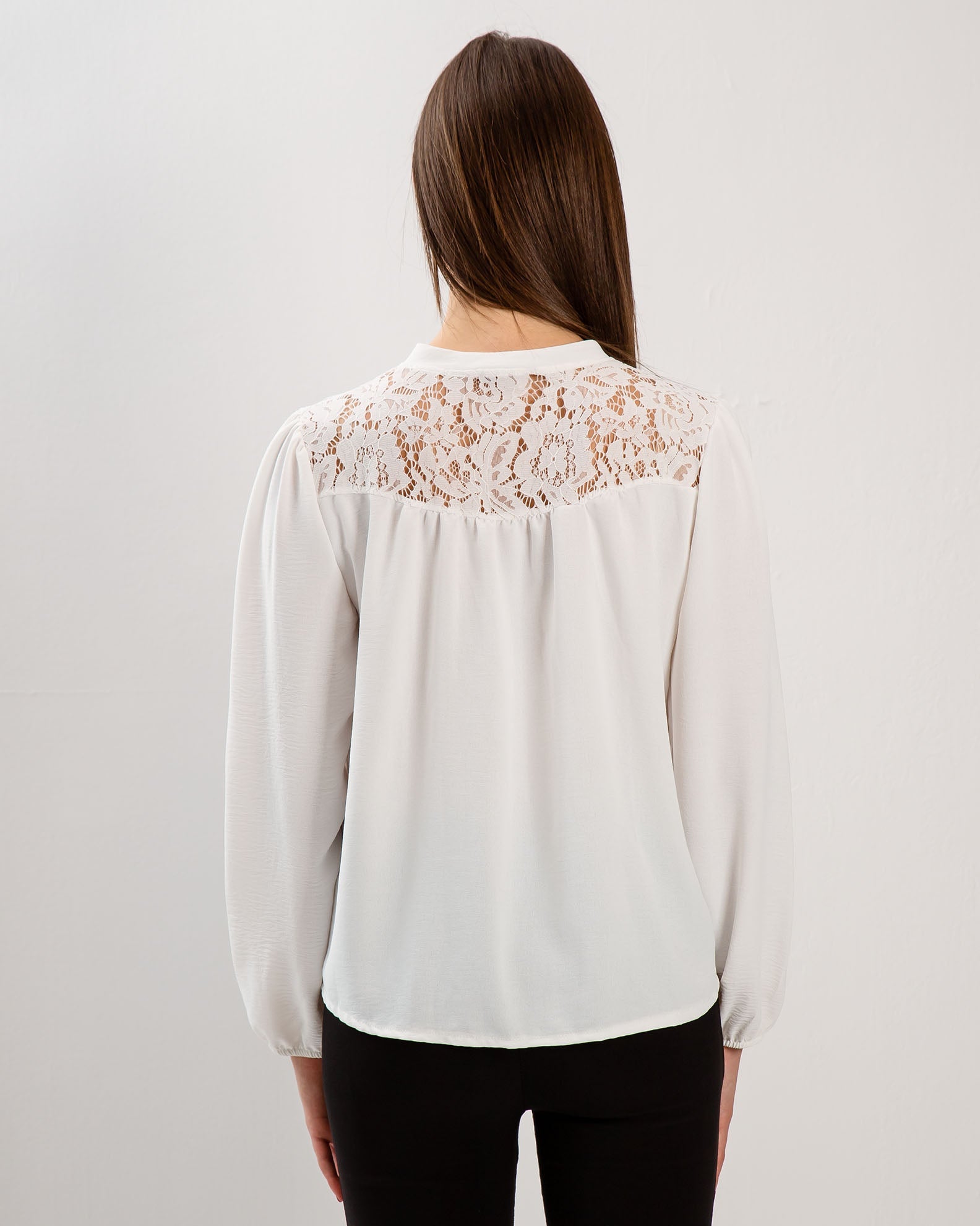 Women's Shirt with Pattern 'El44la'-offwhite