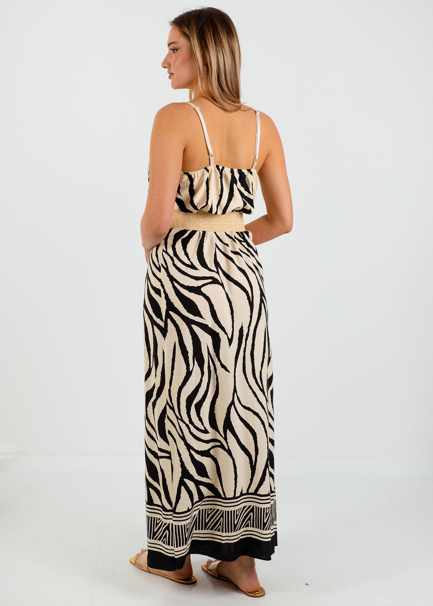 Φόρεμα αμάνικο maxi 'Do44ris'-beige div