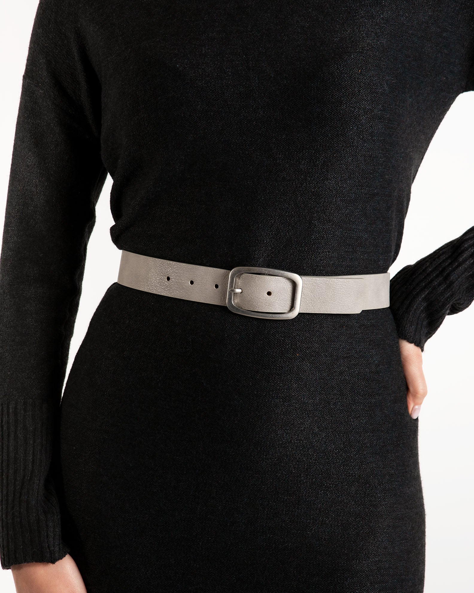 Women's Belt with Buckle 'Ba44jana'-grey