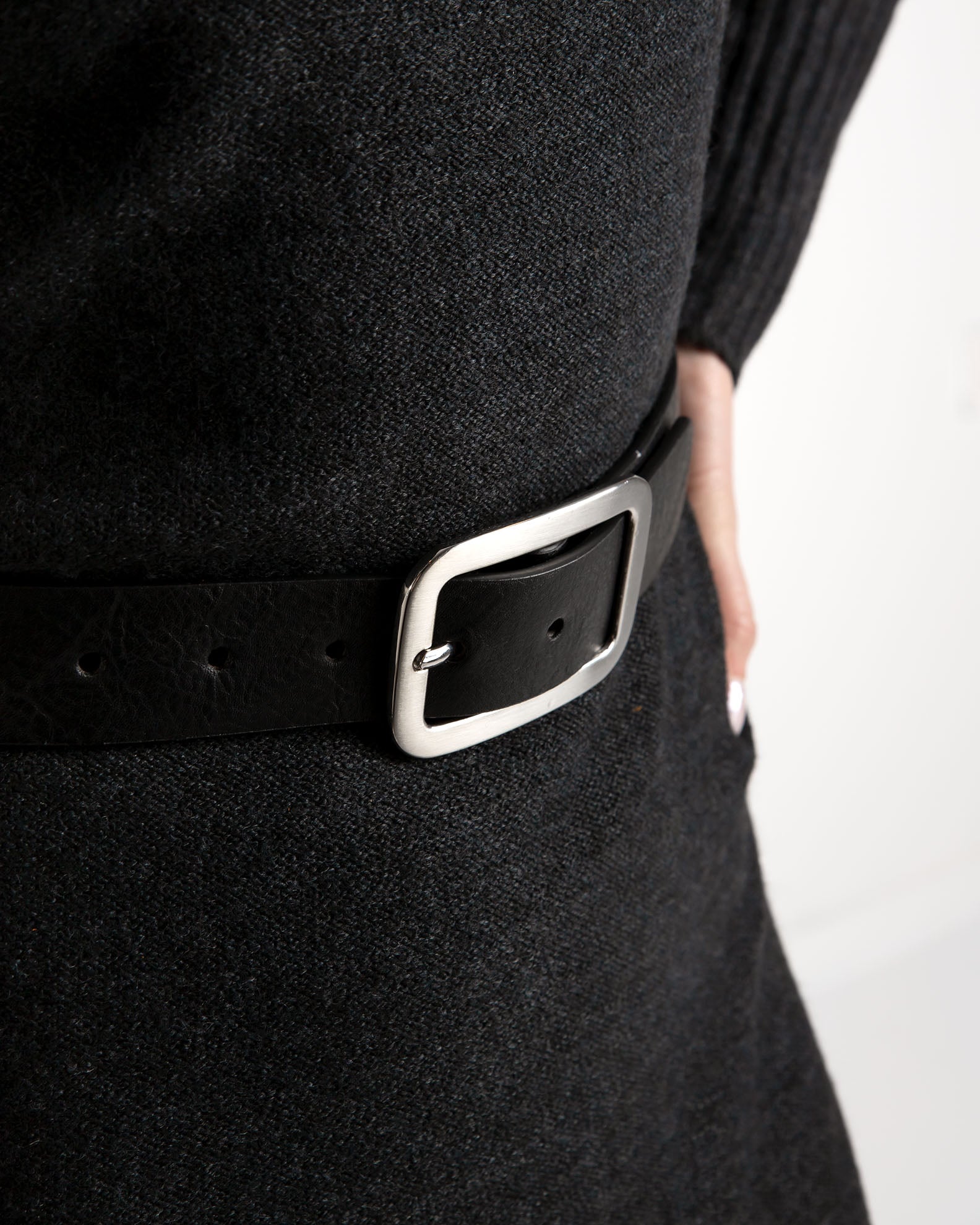 Women's Belt with Buckle 'Ba44jana'-black