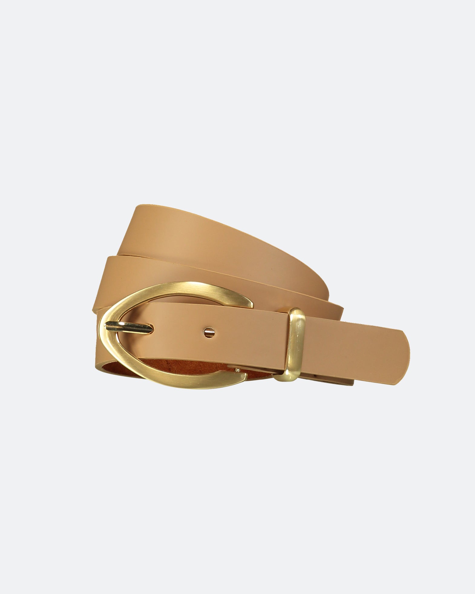 Women's Belt with Buckle 'Amy'-BEIGE