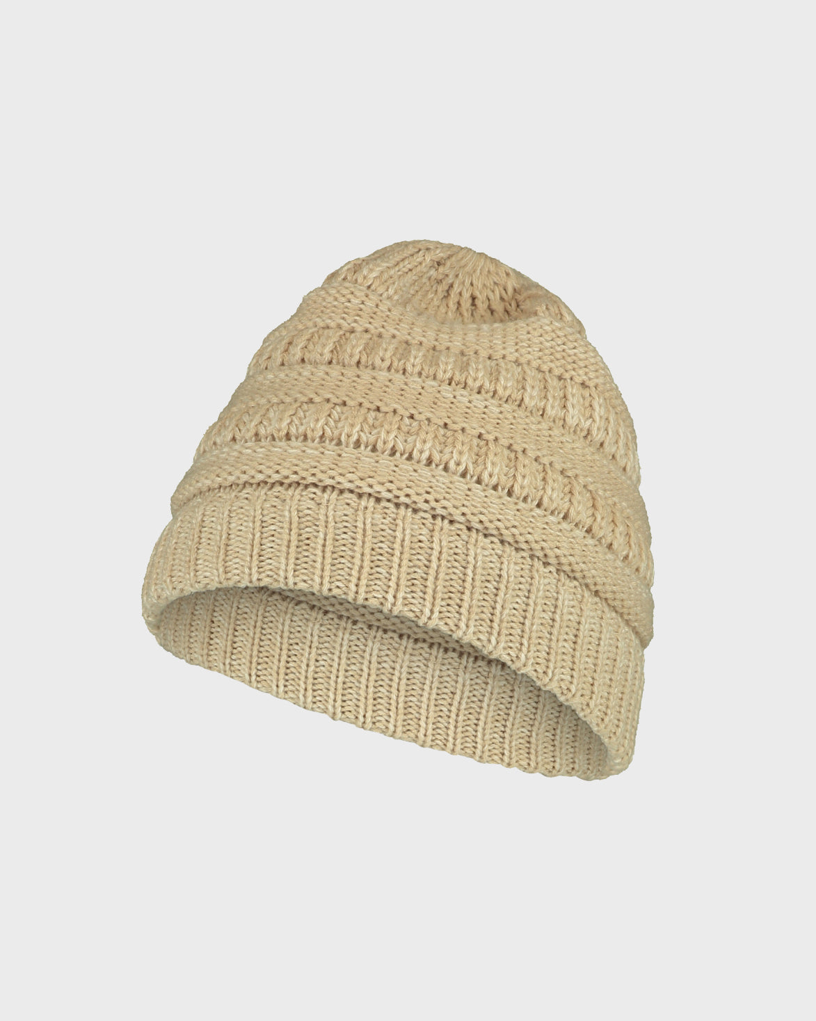 Women's knitted cap Pony-beige marl