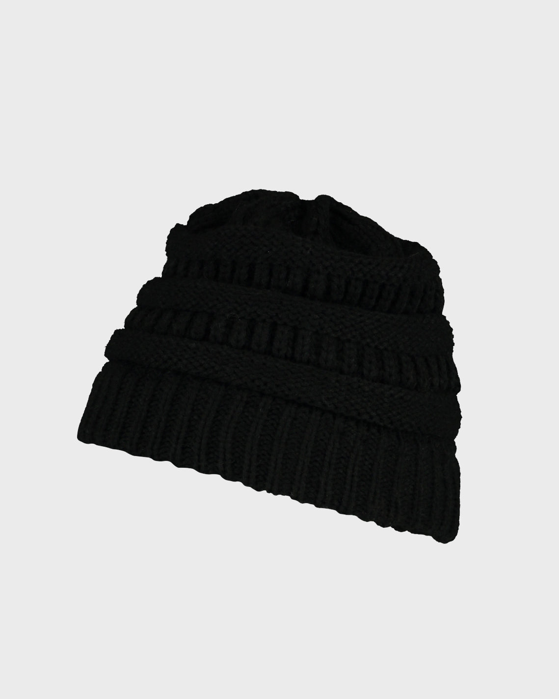 Women's knitted cap Pony-black