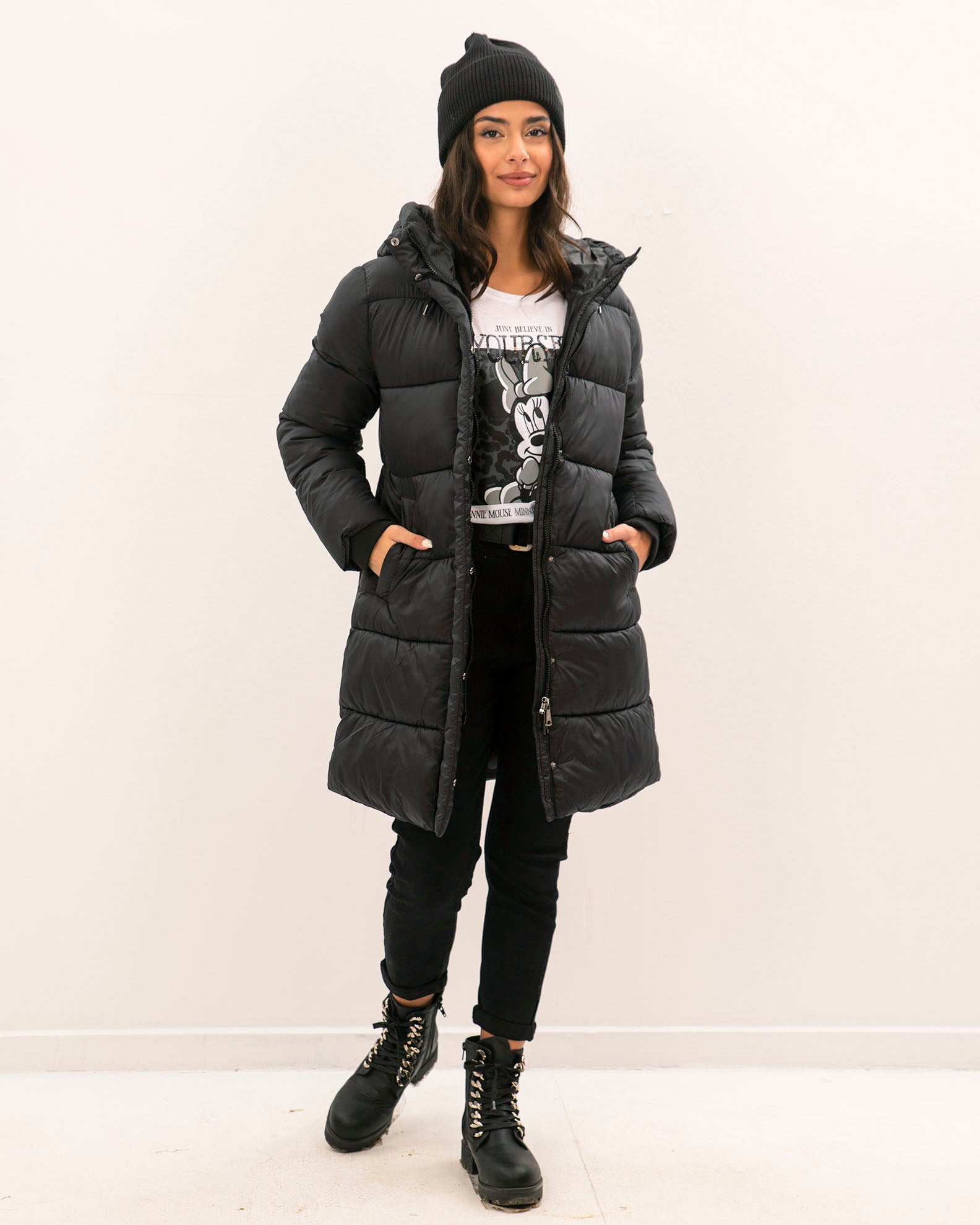 Women's Quilted Jacket 'Ei44la'-black