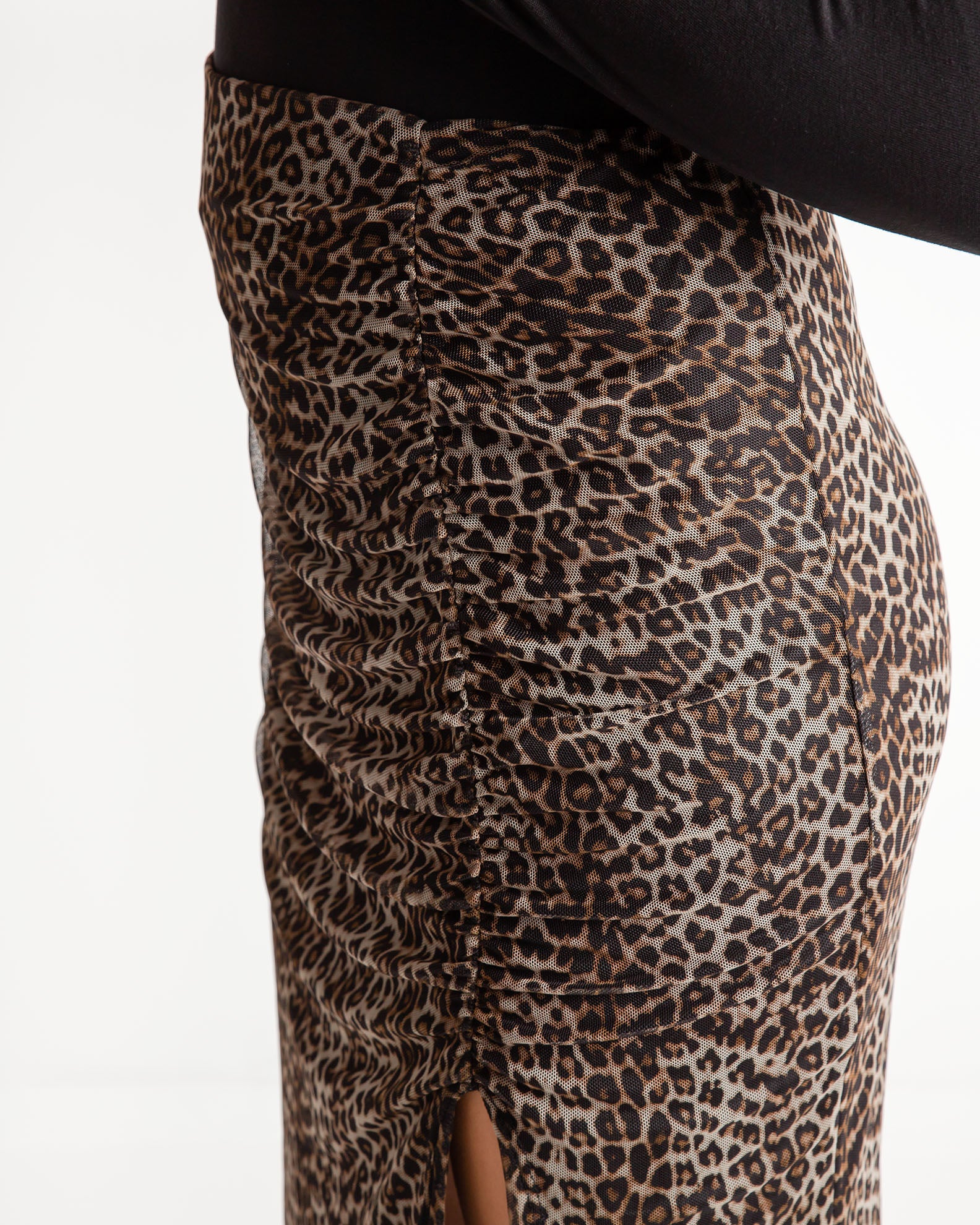 'Wa44llis' Leopard Midi Skirt