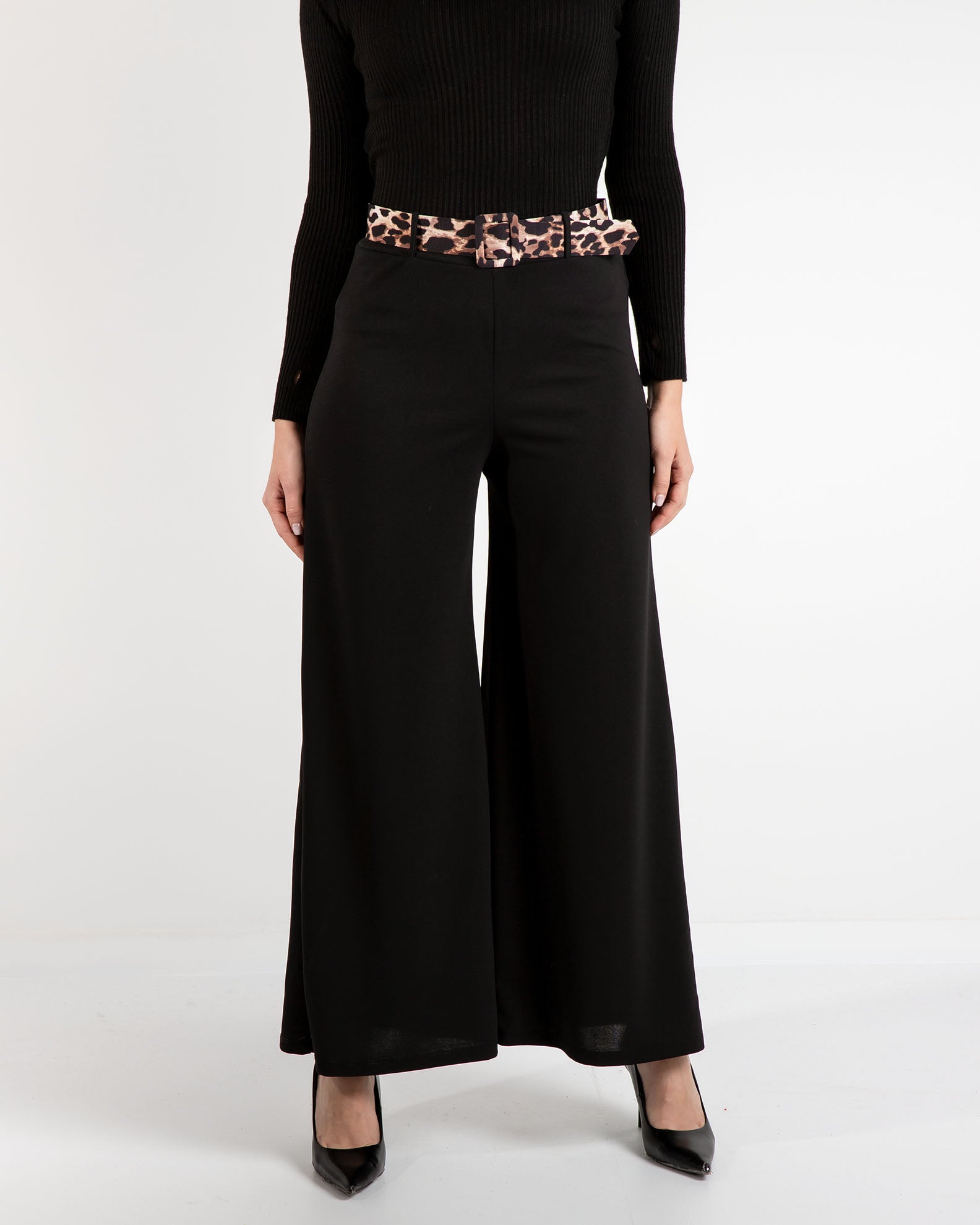 Women's trousers with belt 'Do44ri'-black