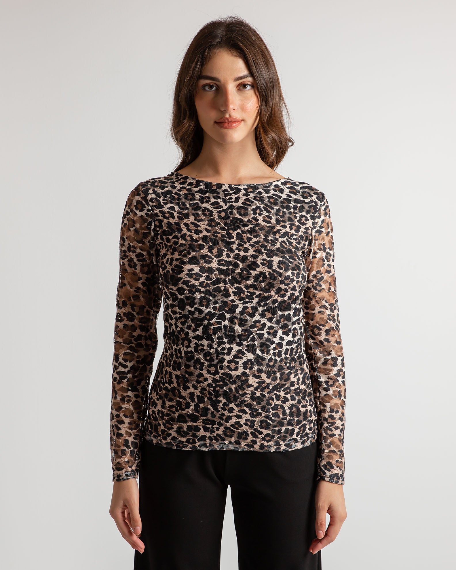 Women's leopard blouse 'El44in'-7834 leo