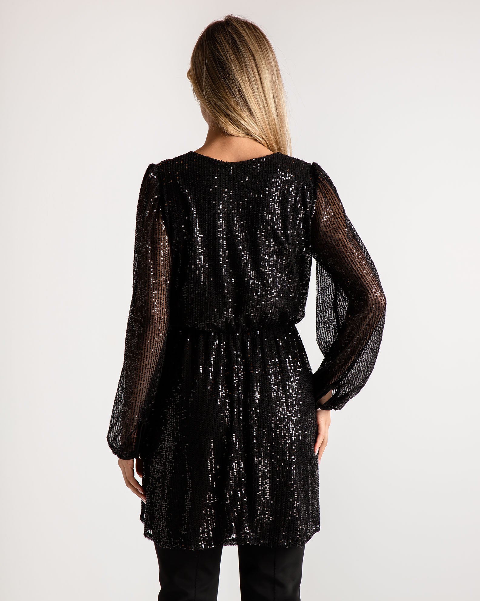 Mini dress with sequins 'Li44ssy'-black