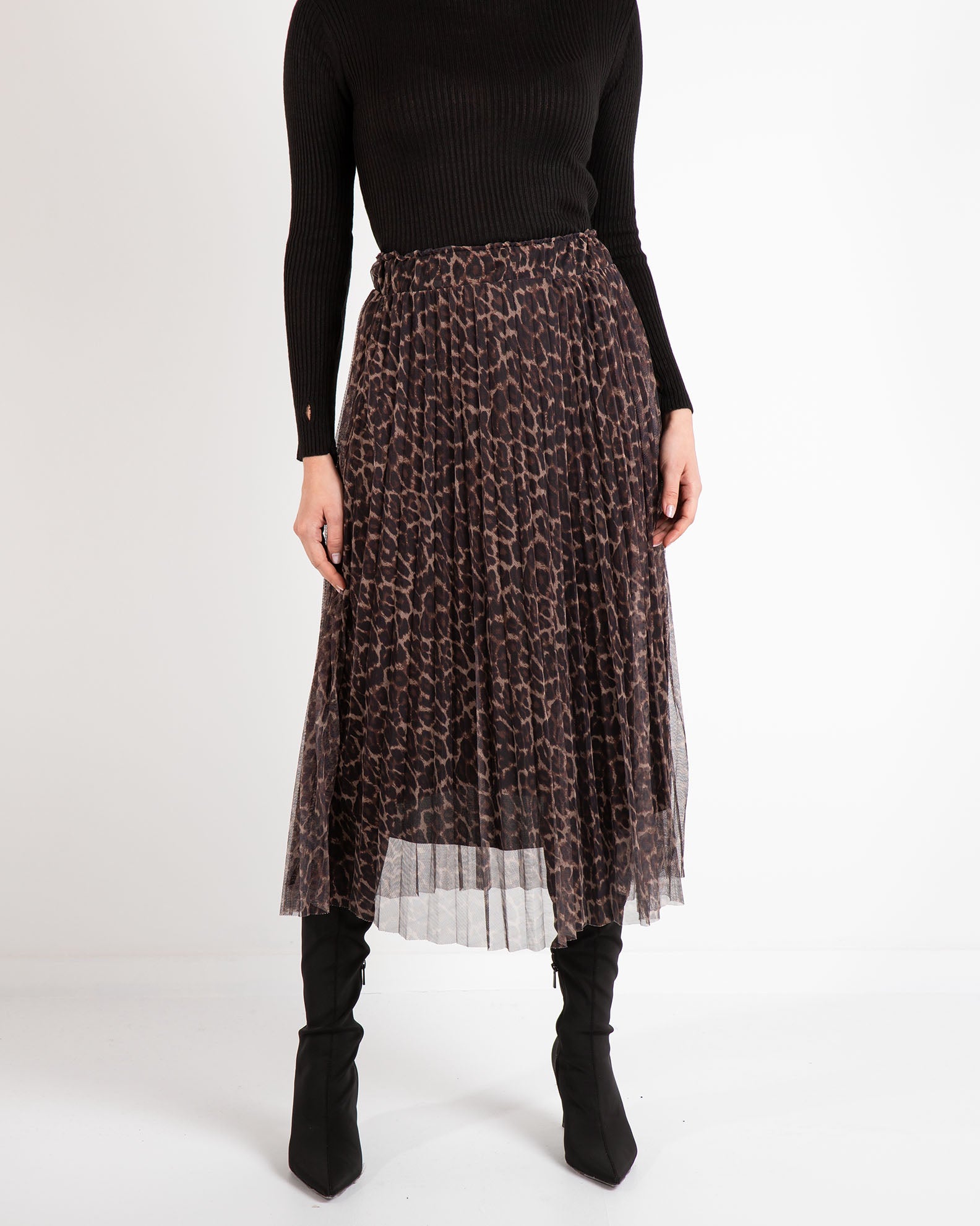 Leopard-leo midi skirt