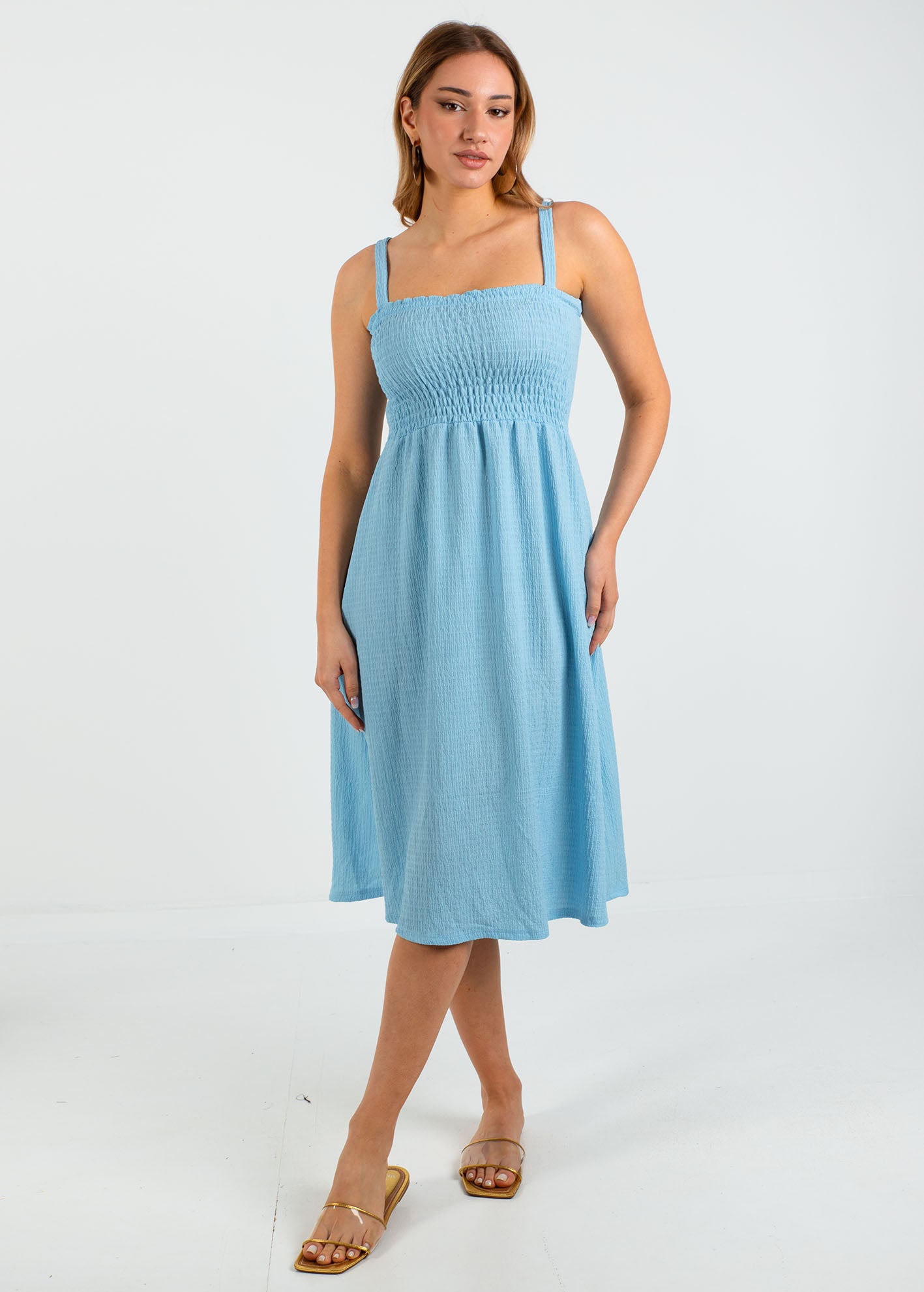 Φόρεμα μίντι αμάνικο 'Lo44retta'-pearl blue
