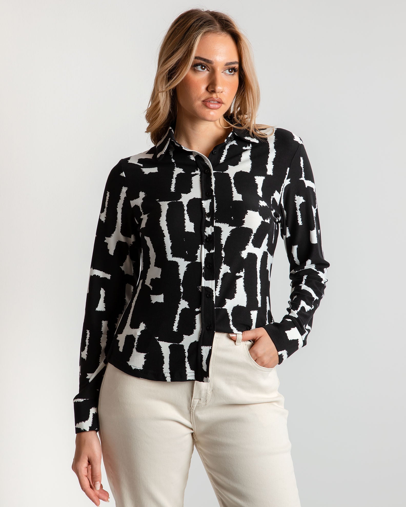 Women's printed shirt 'Co44line'-black div