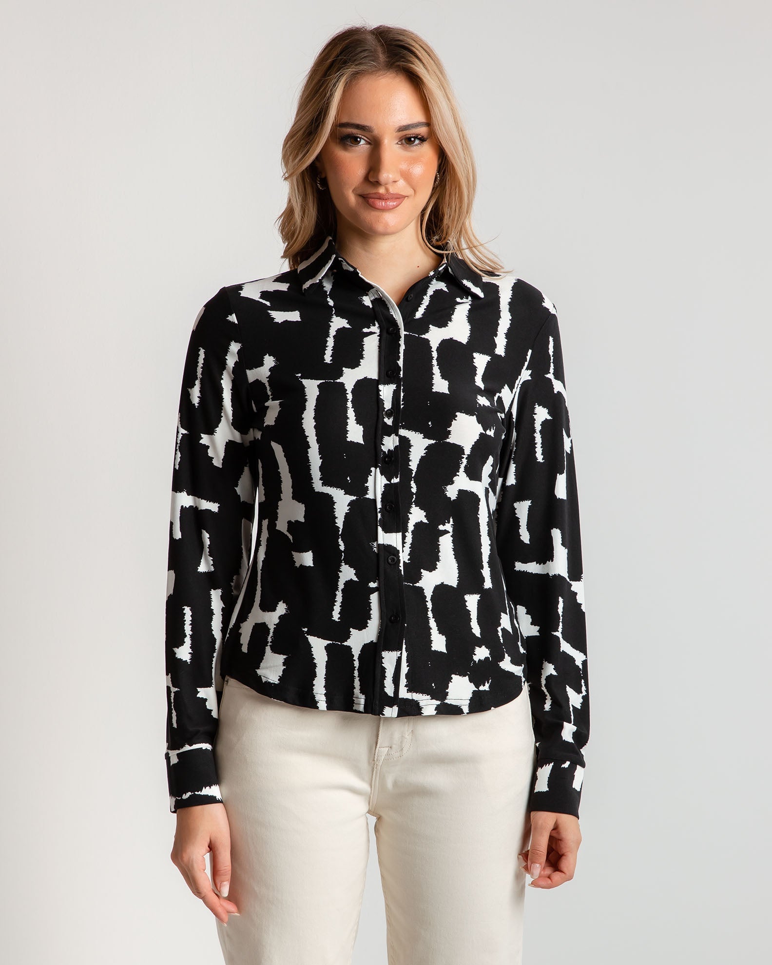 Women's printed shirt 'Co44line'-black div