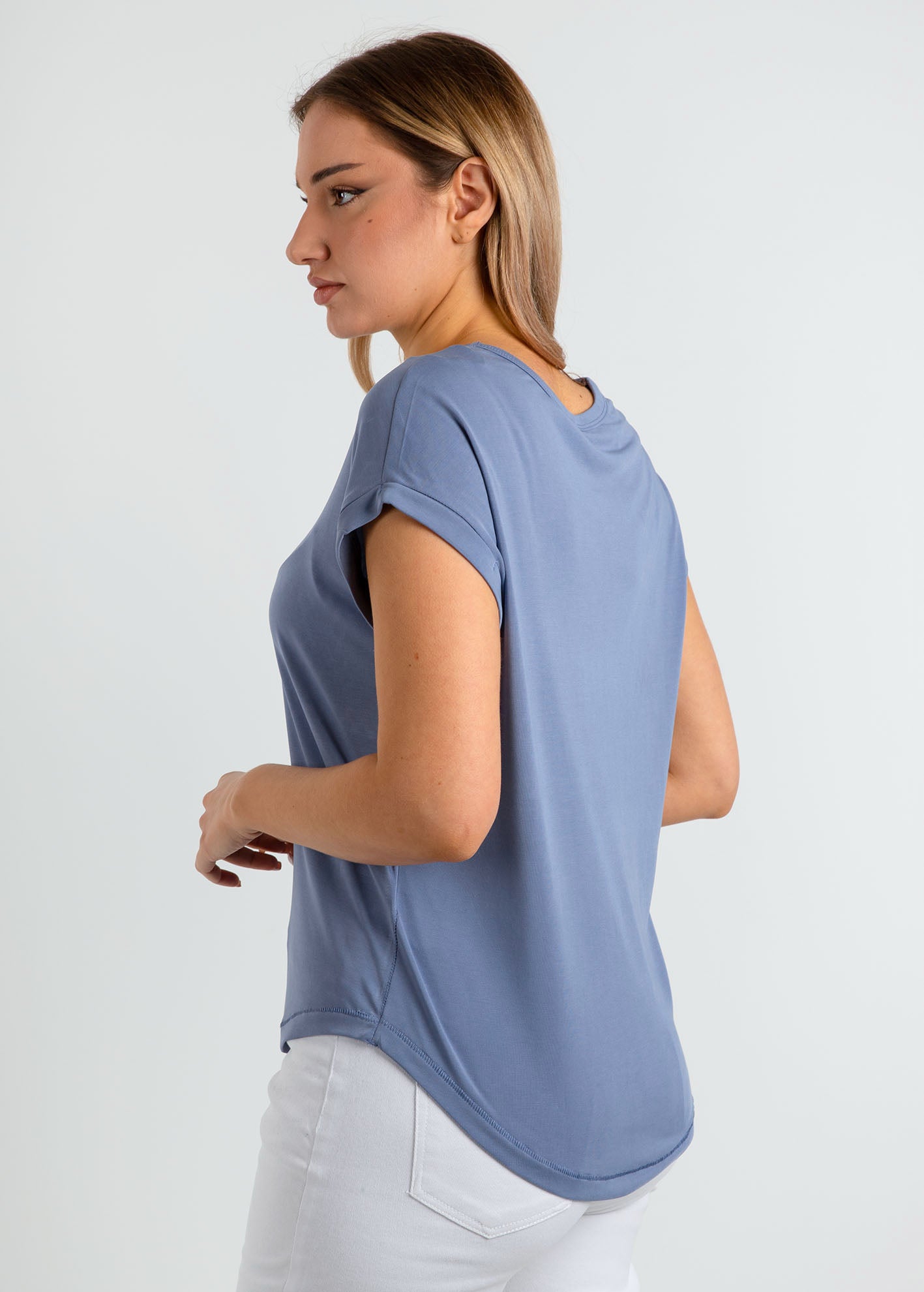 Γυναικεία μπλούζα απαλή υφή 'Se44nta'-denim blue