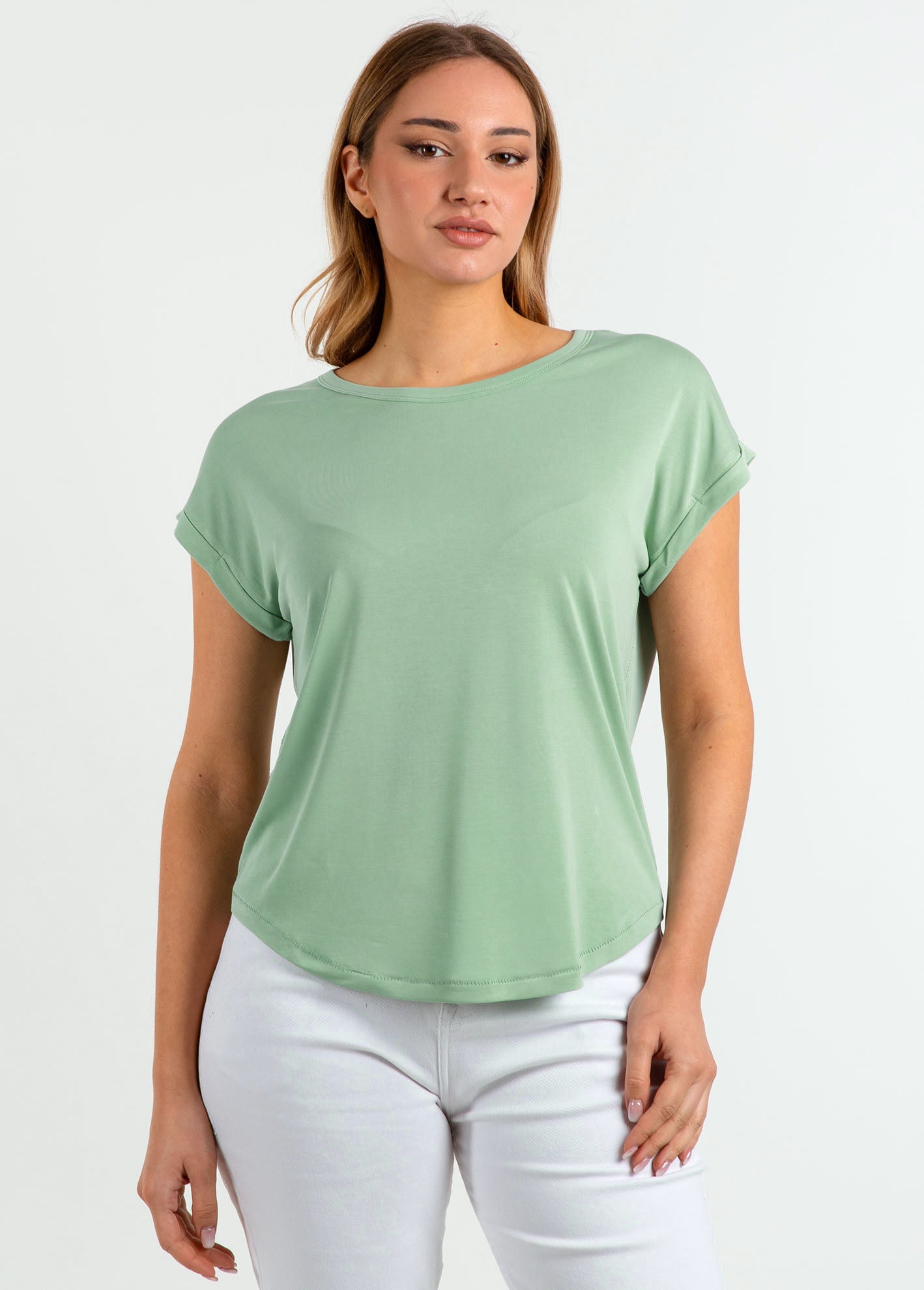 Γυναικεία μπλούζα απαλή υφή 'Se44nta'-sage green